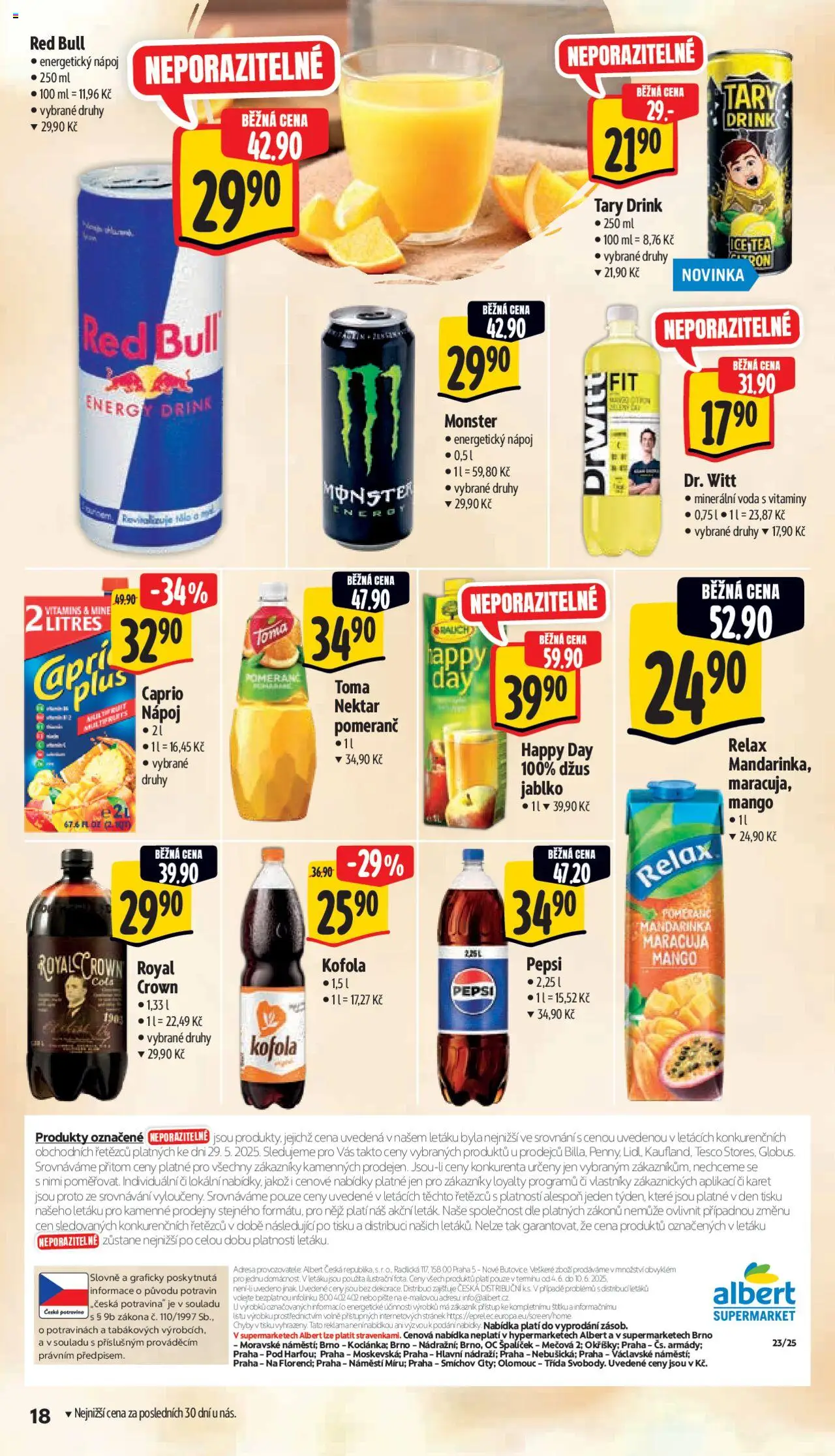 Albert leták - Supermarket od 04.06.2025 | Strana: 26 | Produkty: Pepsi, Kofola, Ice tea, Minerální voda