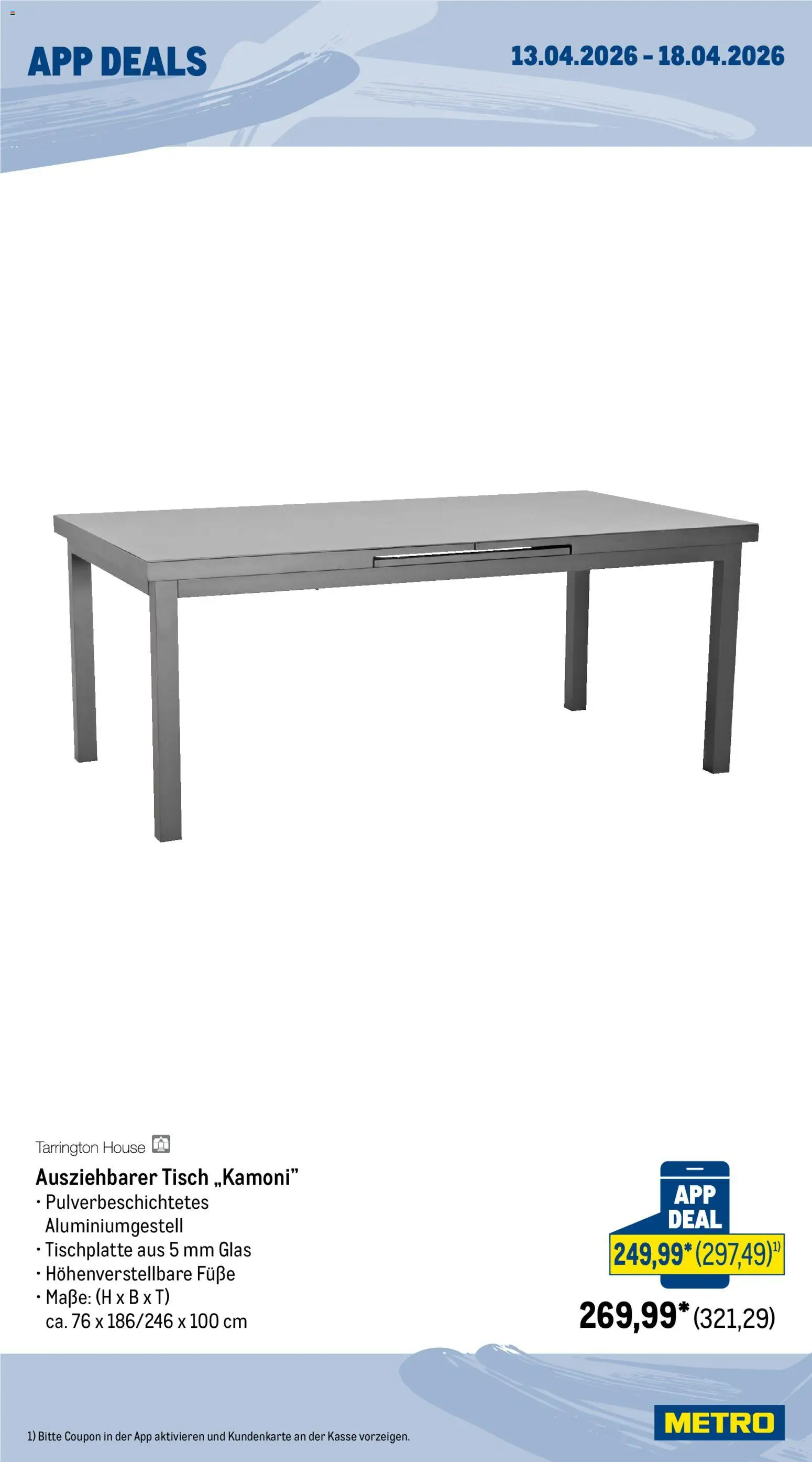 Metro App Deals – gültig ab 13.04.2026 | Seite: 3 | Produkte: Tisch
