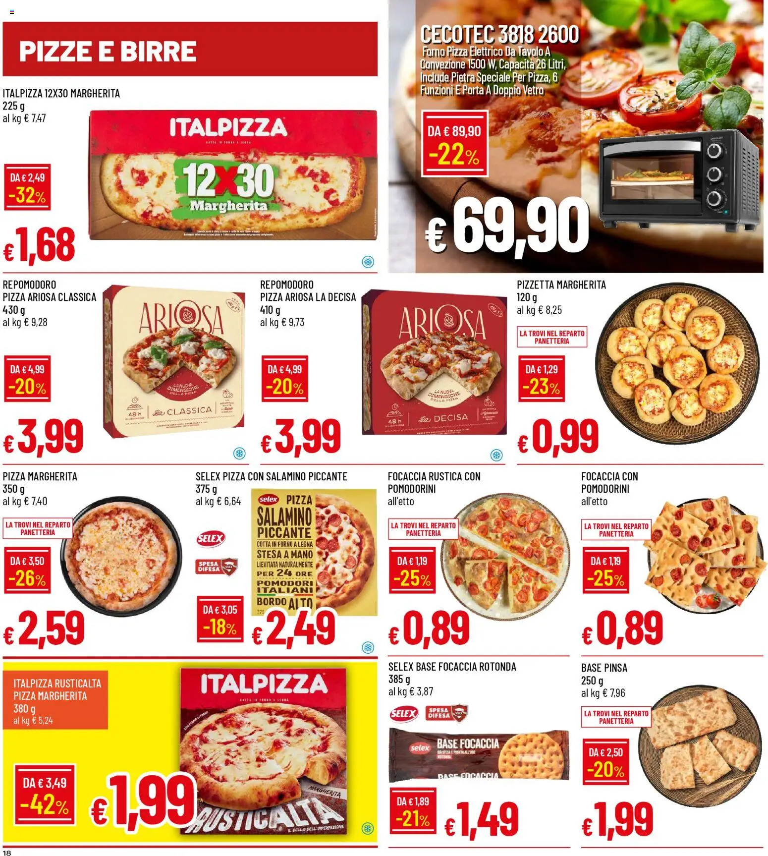 Volantino Famila del 12.03.2026 | Pagina: 18 | Prodotti: Pomodorini, Focaccia, Forno, Tavolo