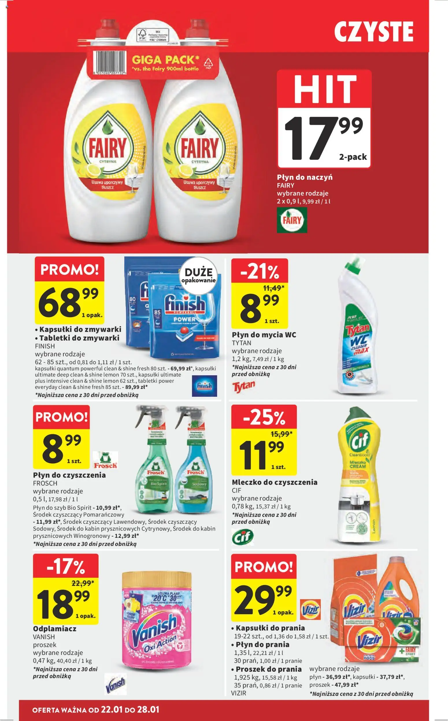 Intermarche Gazetka od 22.01.2026 | Strona: 36 | Produkty: Cytryna, Fairy, Kapsułki do zmywarki, Tabletki do zmywarki