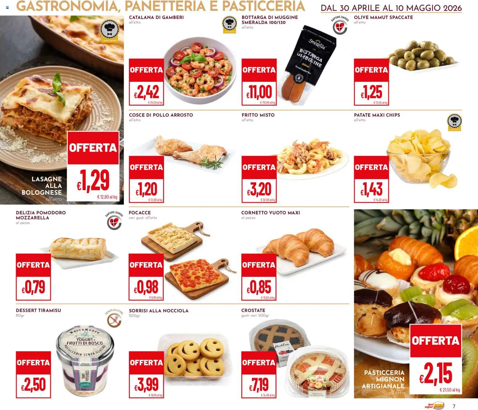 Volantino Pan del 30.04.2026 | Pagina: 7 | Prodotti: Yogurt, Cornetto, Gamberi, Cosce di pollo