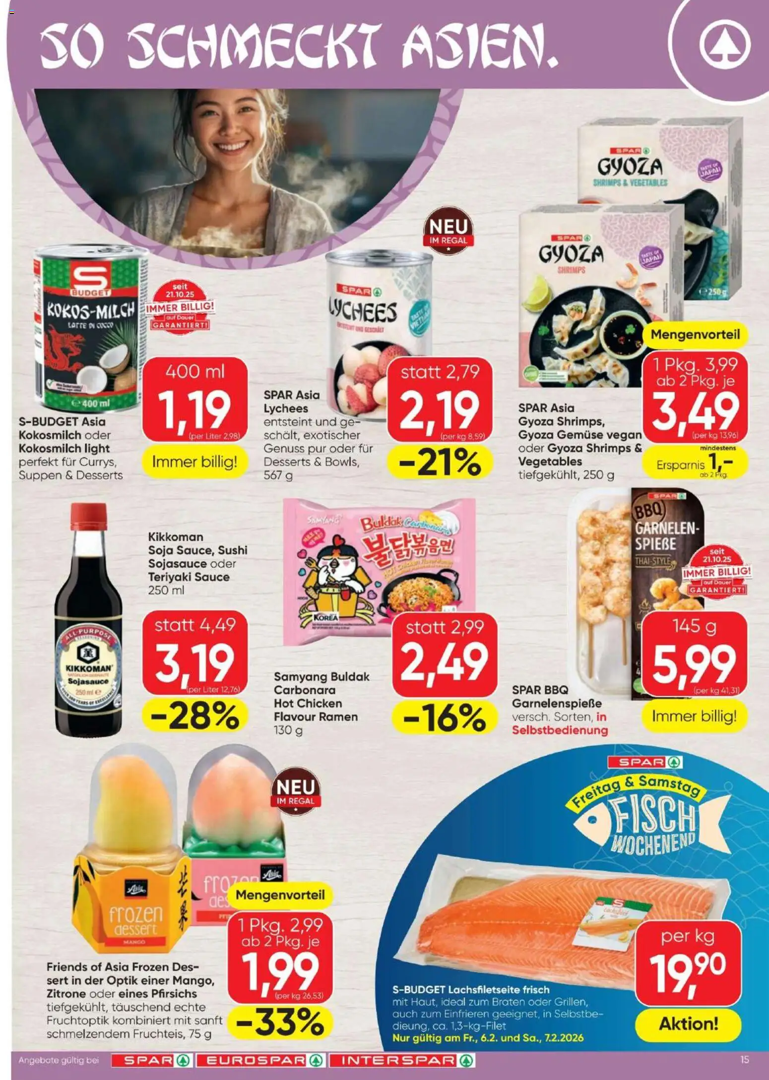 Spar Flugblatt gültig ab 05.02.2026 | Seite: 15 | Produkte: Gemüse, Zitrone, Regal, Fisch