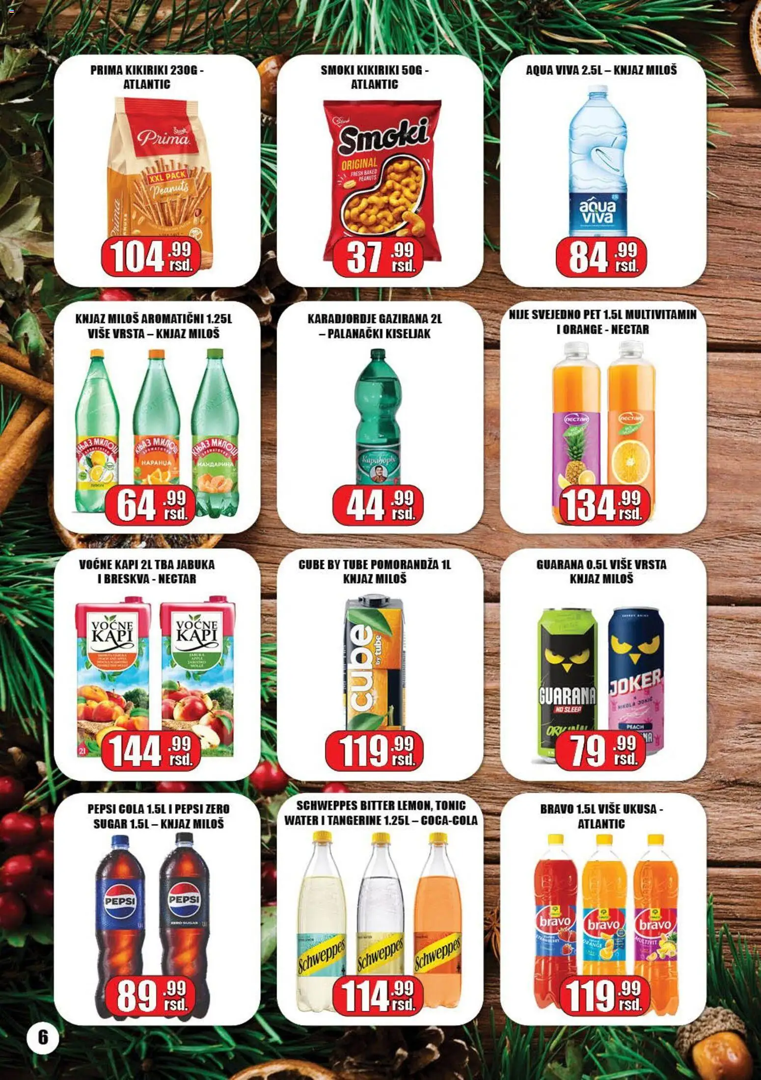 Gala MARKET katalog - važi od 05.01.2026 | Strana: 6 | Proizvode: Smoki, Schweppes, Breskva, Pepsi
