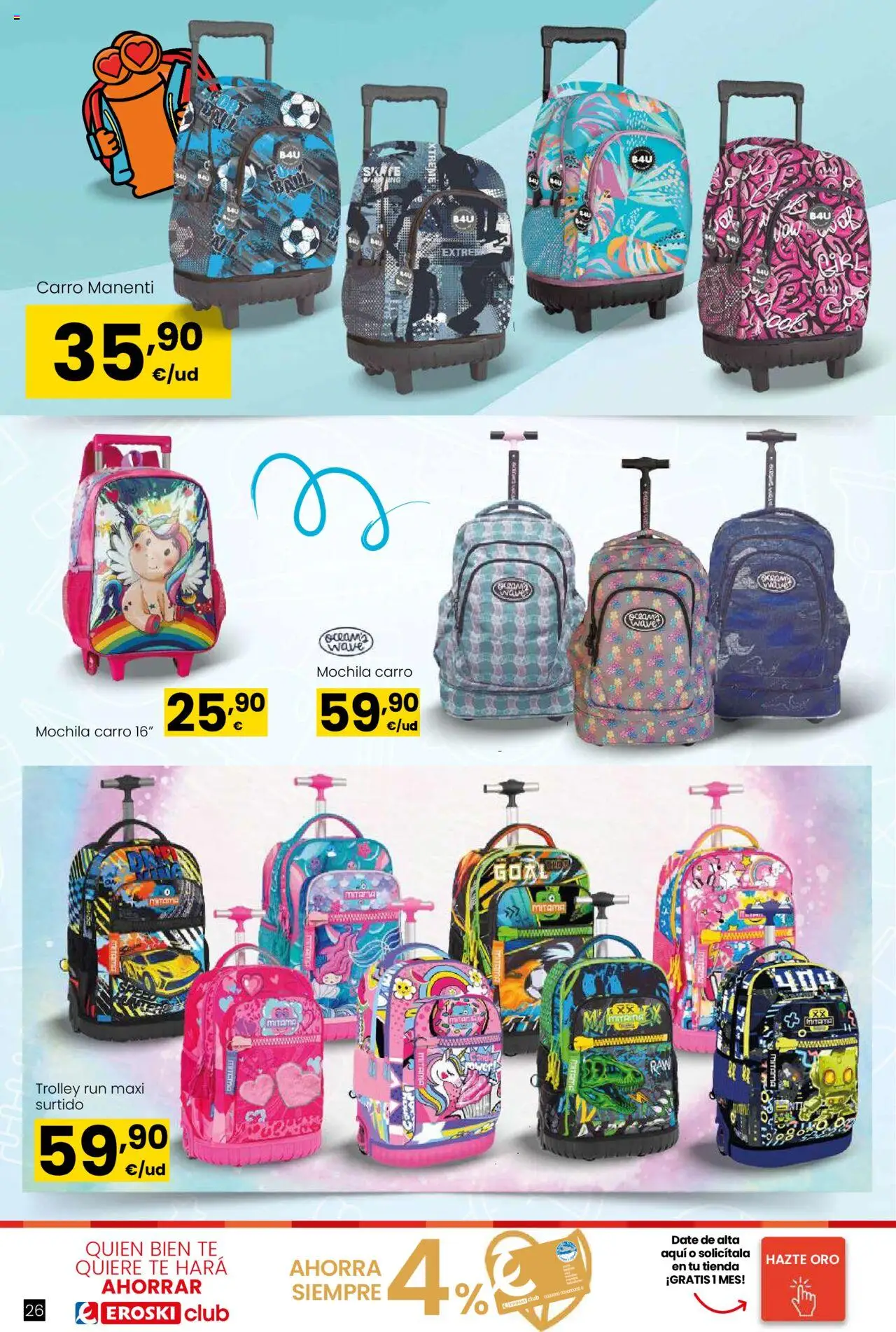 Eroski - Vuelta al cole │ válido desde el 21.08.2025 | Página: 26 | Productos: Mochila, Té
