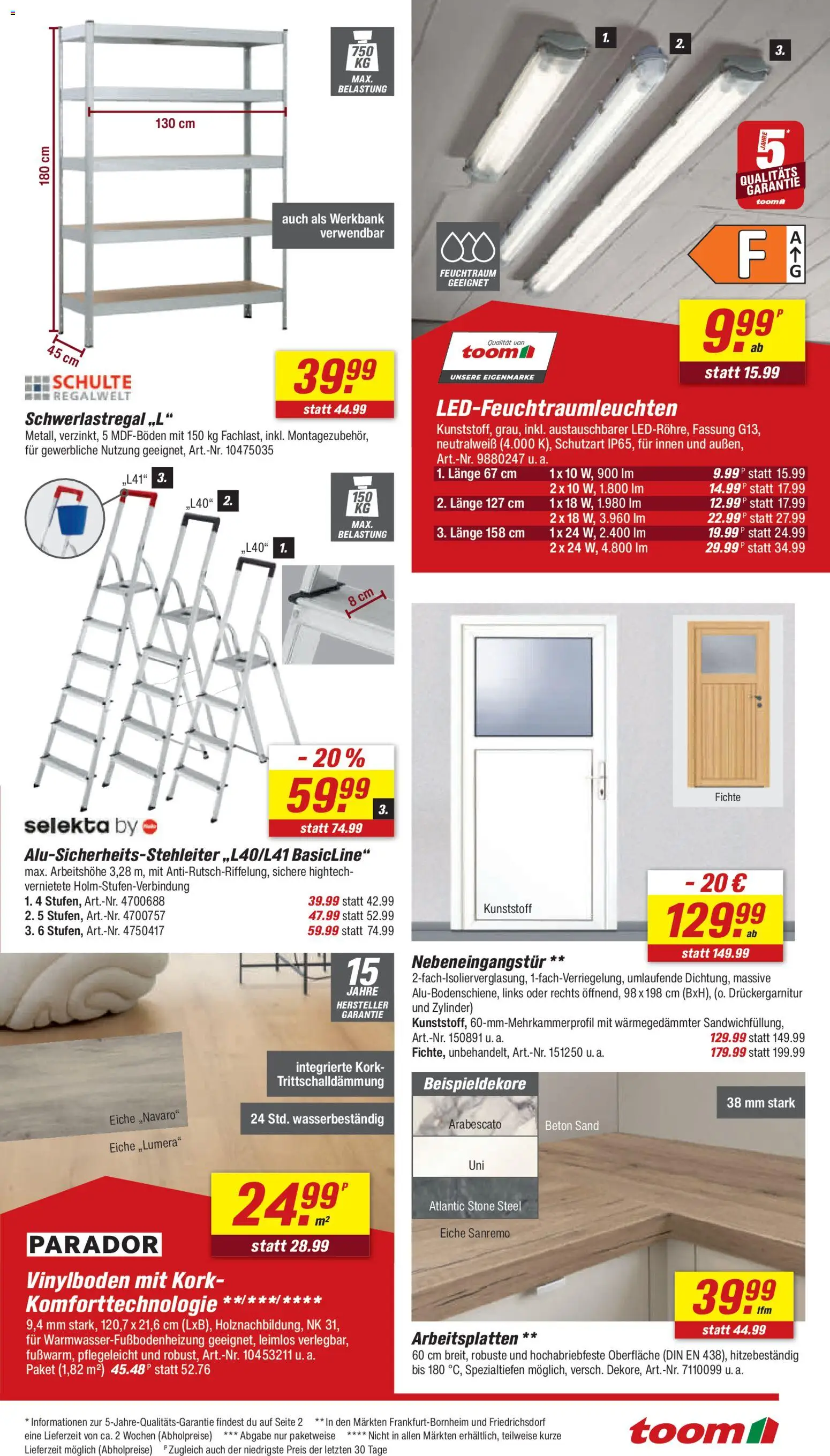 Toom Baumarkt Prospekt 	 – gültig ab 28.02.2026 | Seite: 9 | Produkte: Schwerlastregal