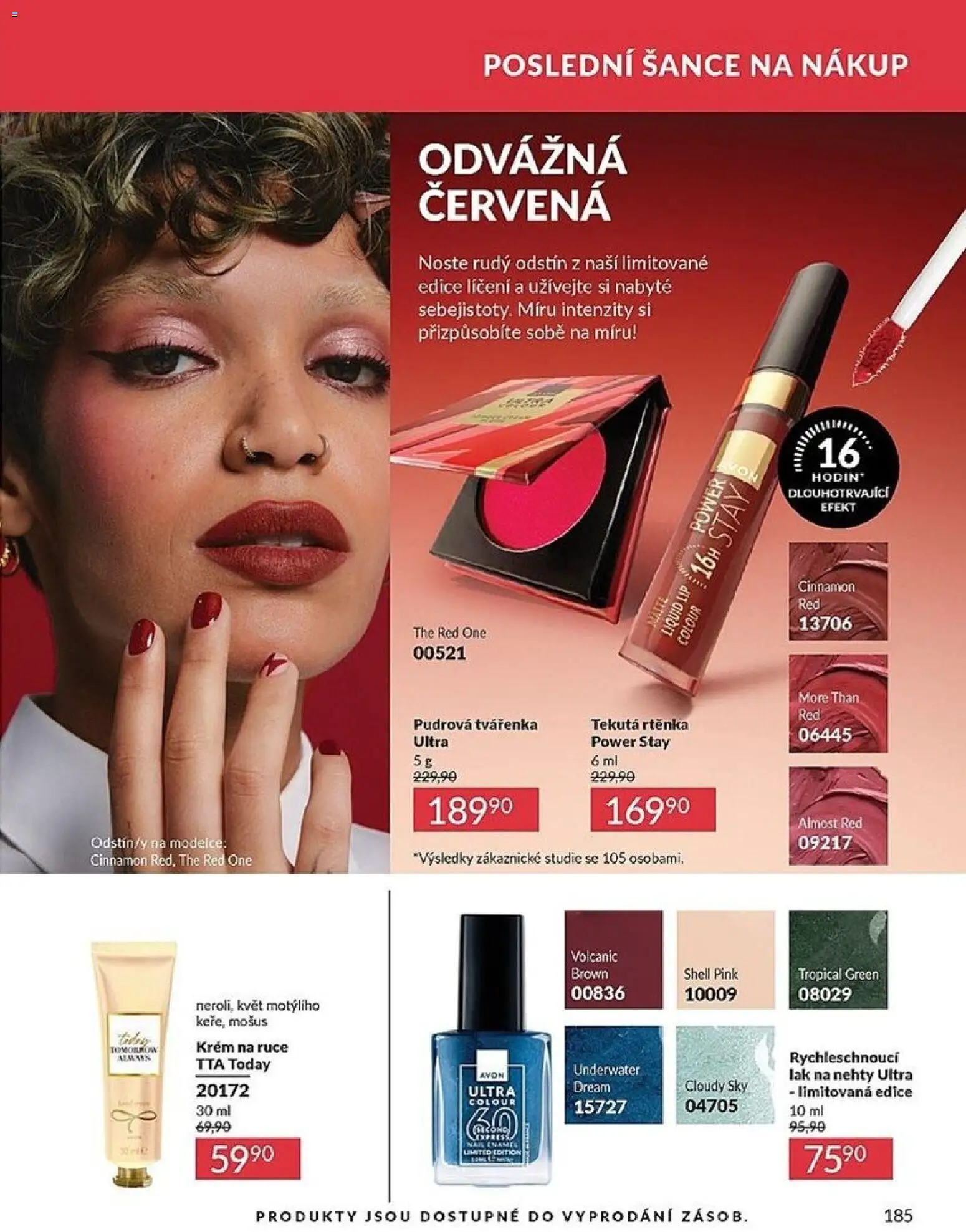 Avon Black Friday od 01.11.2025 | Strana: 185 | Produkty: Krém na ruce, Krém, Rtěnka, Lak na nehty
