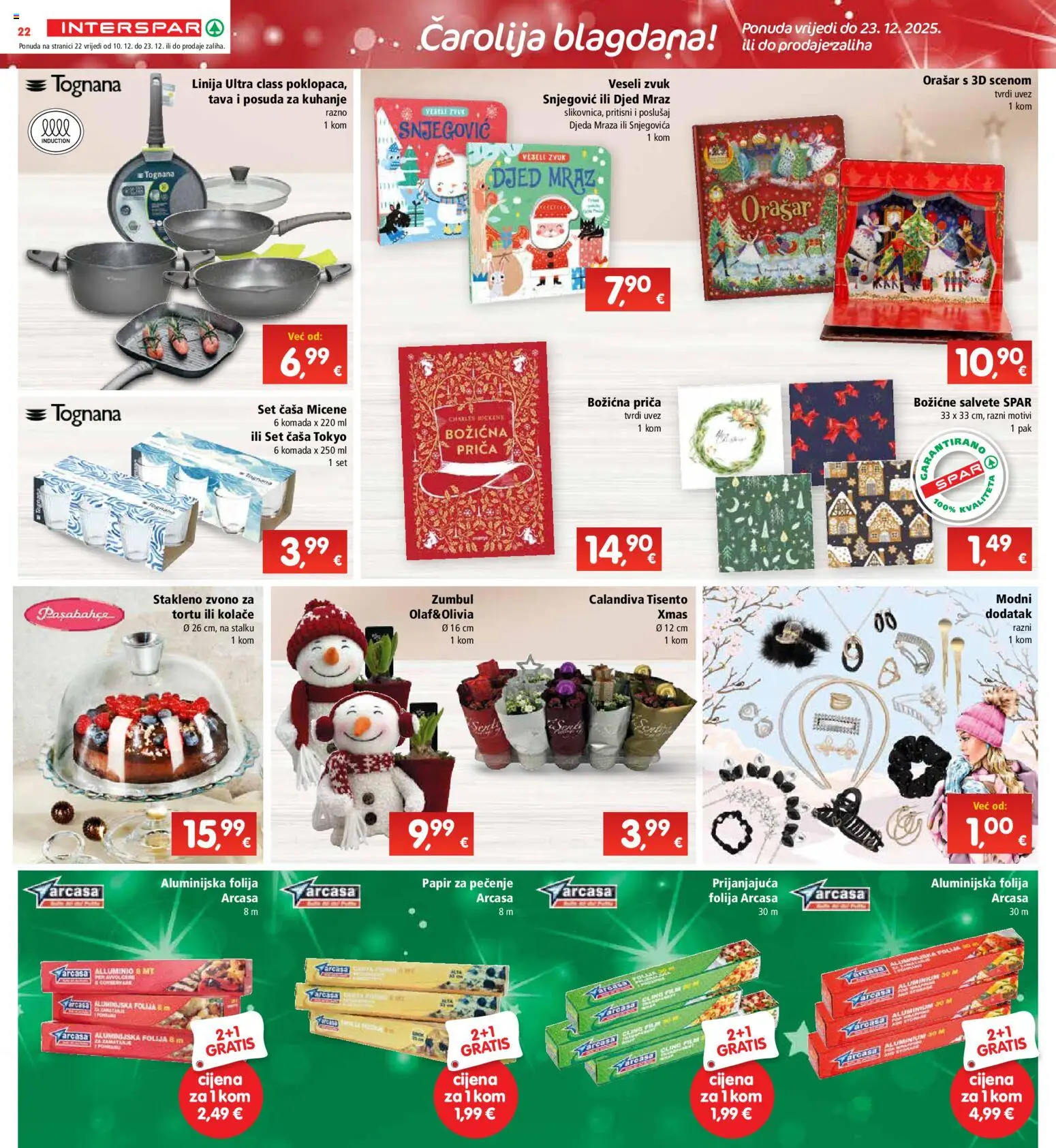 Interspar katalog | vrijedi od 10.12.2025 | Stranica: 25 | Proizvodi: Tognana, Salvete, Papir za pečenje, Tava