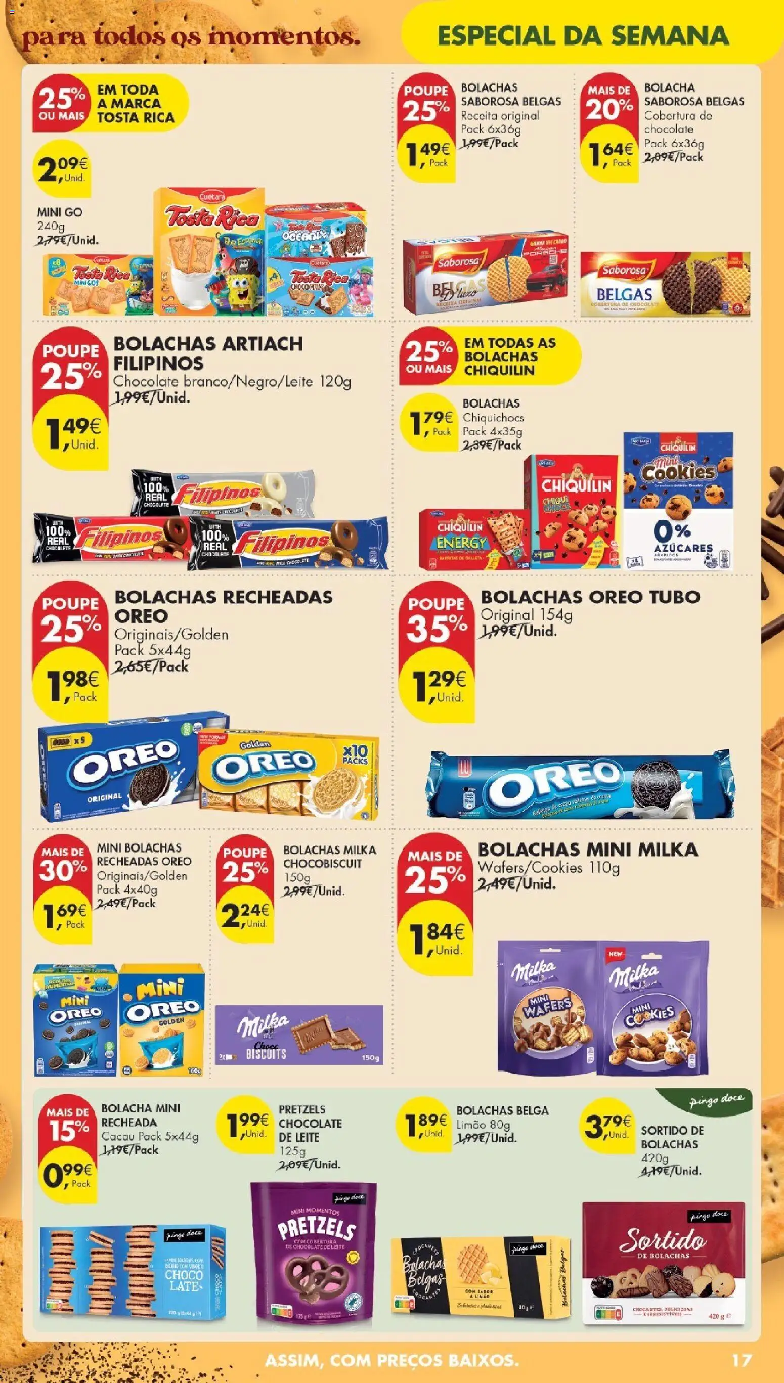 Pingo Doce Poupe Esta Semana Madeira │ válido de 07.04.2026 | Página: 17 | Produtos: Filipinos, Bolachas, Leite, Chocolate