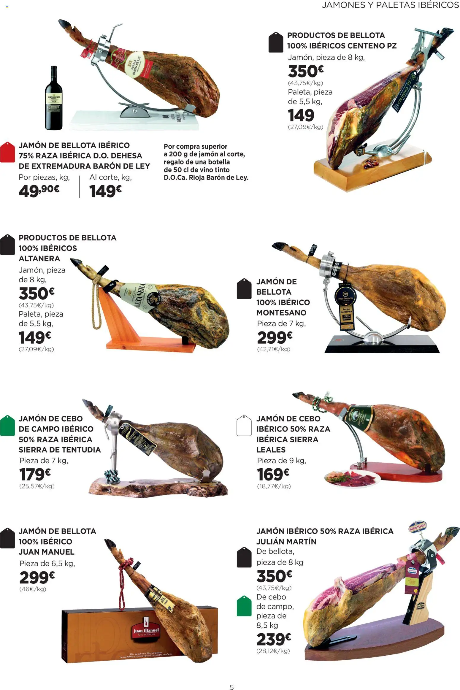 Hipercor - Charcutería │ válido desde el 29.01.2026 | Página: 5 | Productos: Jamón ibérico, Jamón, Vino