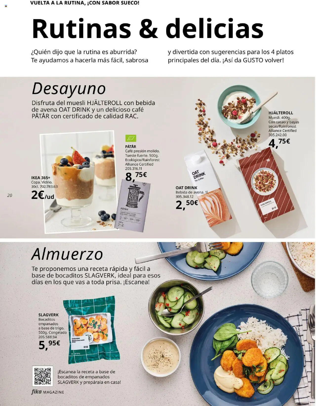 Catálogo IKEA Fika │ válido desde el 01.07.2025 | Página: 20 | Productos: Café, Té, Bebida de avena, Φρυγανιές σικάλεως