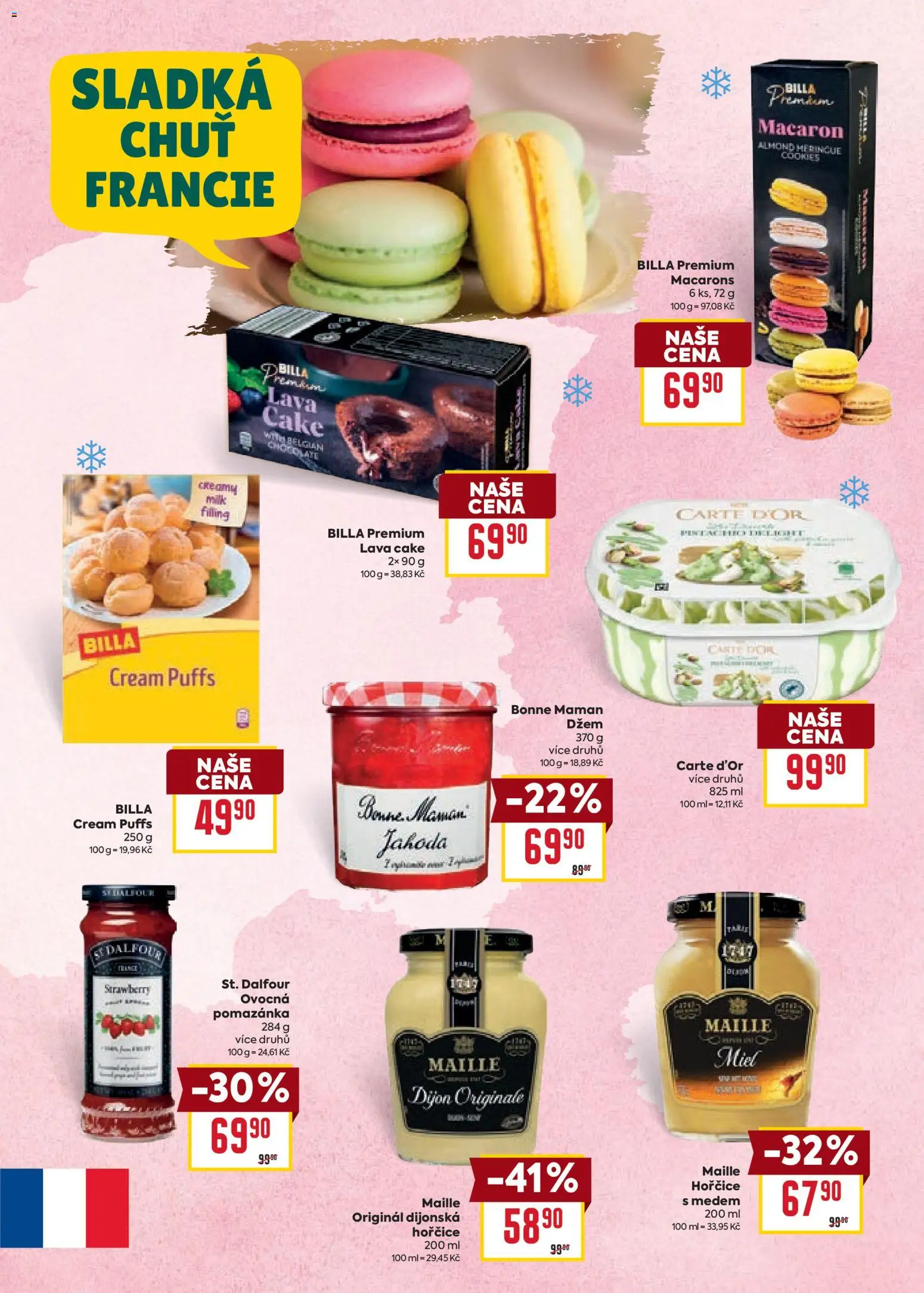 Billa leták - Chutě světa od 21.01.2026 | Strana: 14 | Produkty: Bonne maman, Cookies, Hořčice, Pomazánka