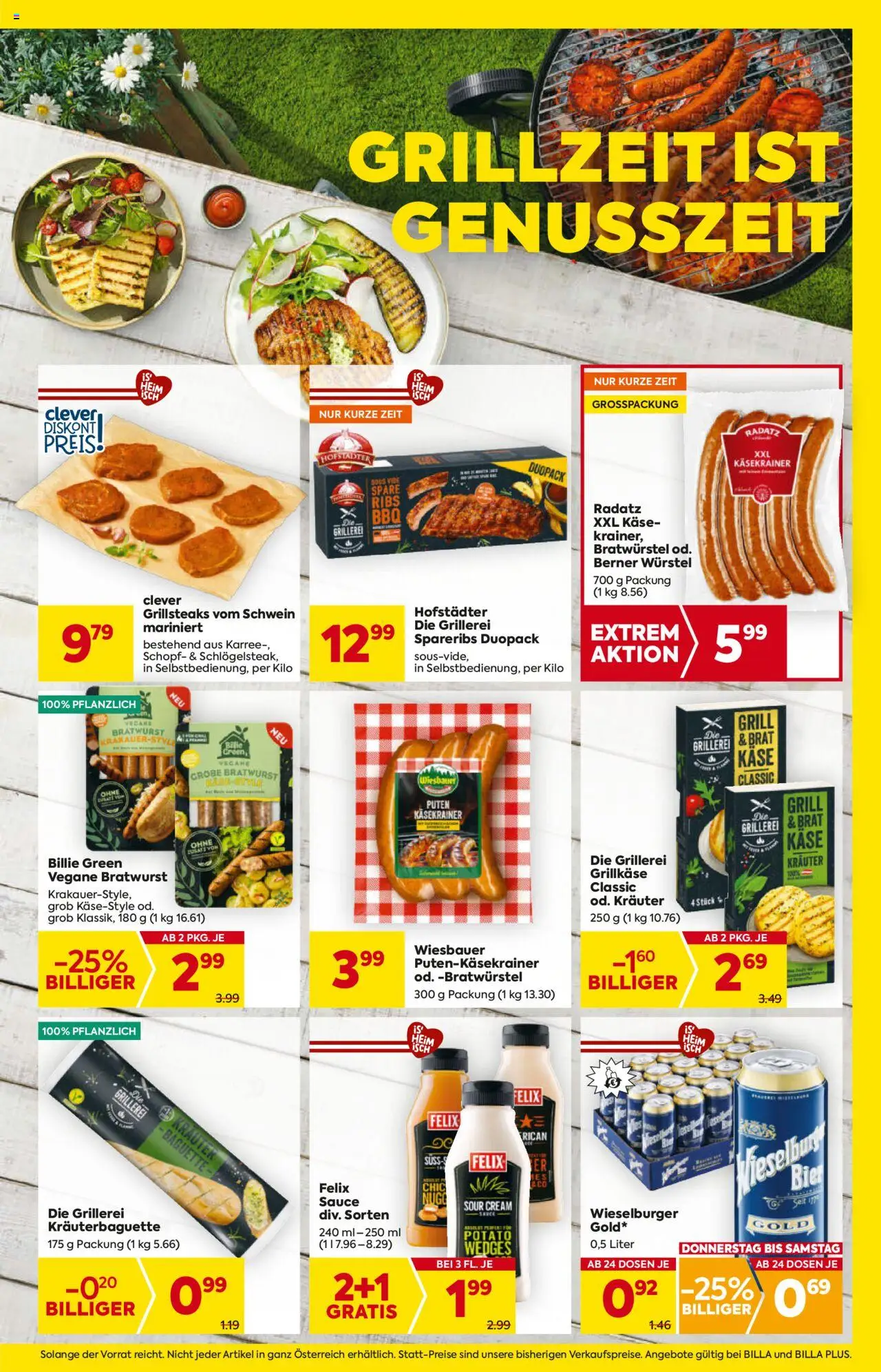 Billa AT akciós ujság - amely érvényes a következő dátumtól: 14.08.2025 | Oldal: 3 | Termékek: Grill