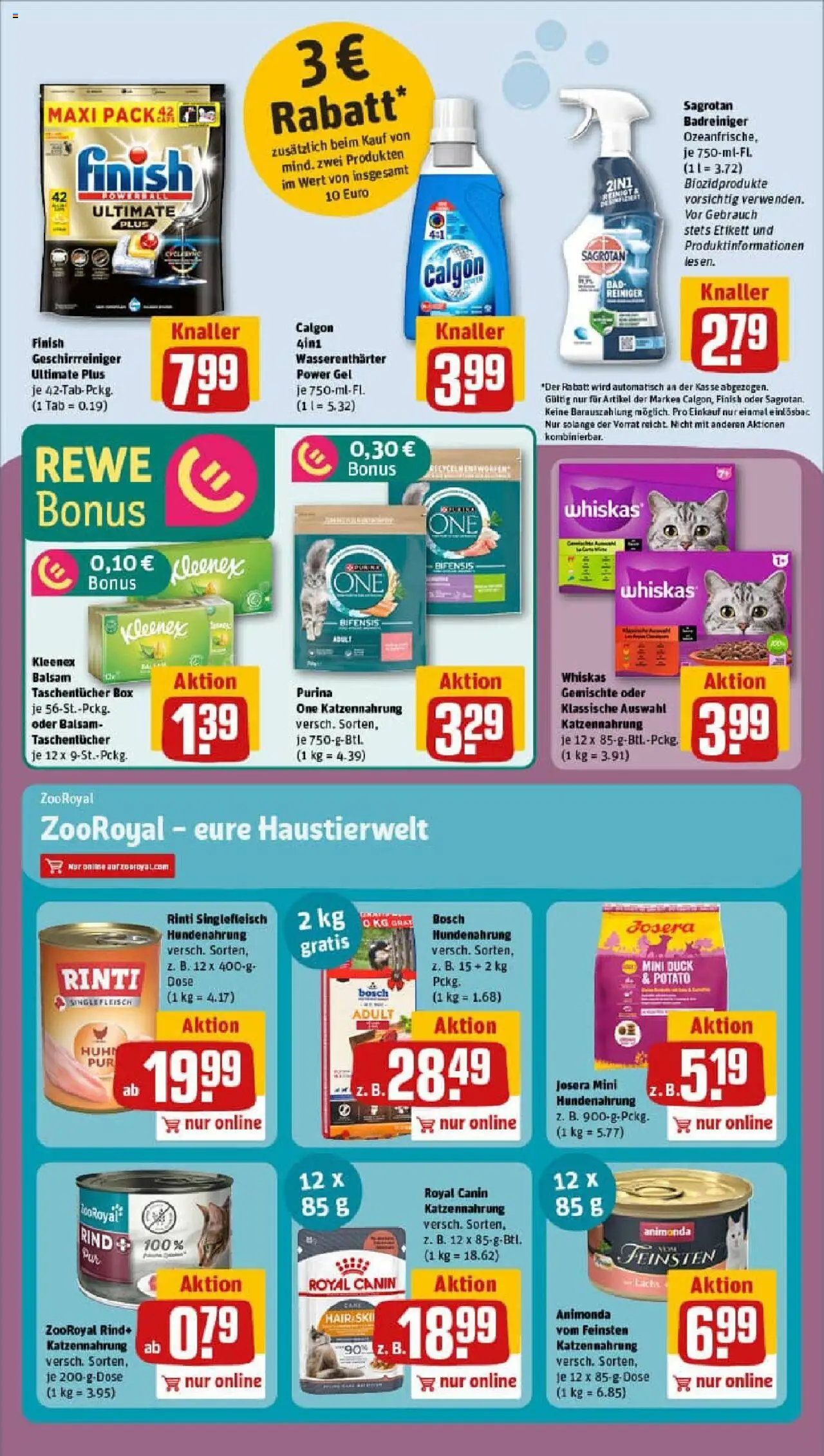 Rewe prospekt Berlin / Steglitz	 - gültig ab dem 20.07.2025 | Seite: 19 | Produkte: Purina one, Bosch, Box, Whiskas