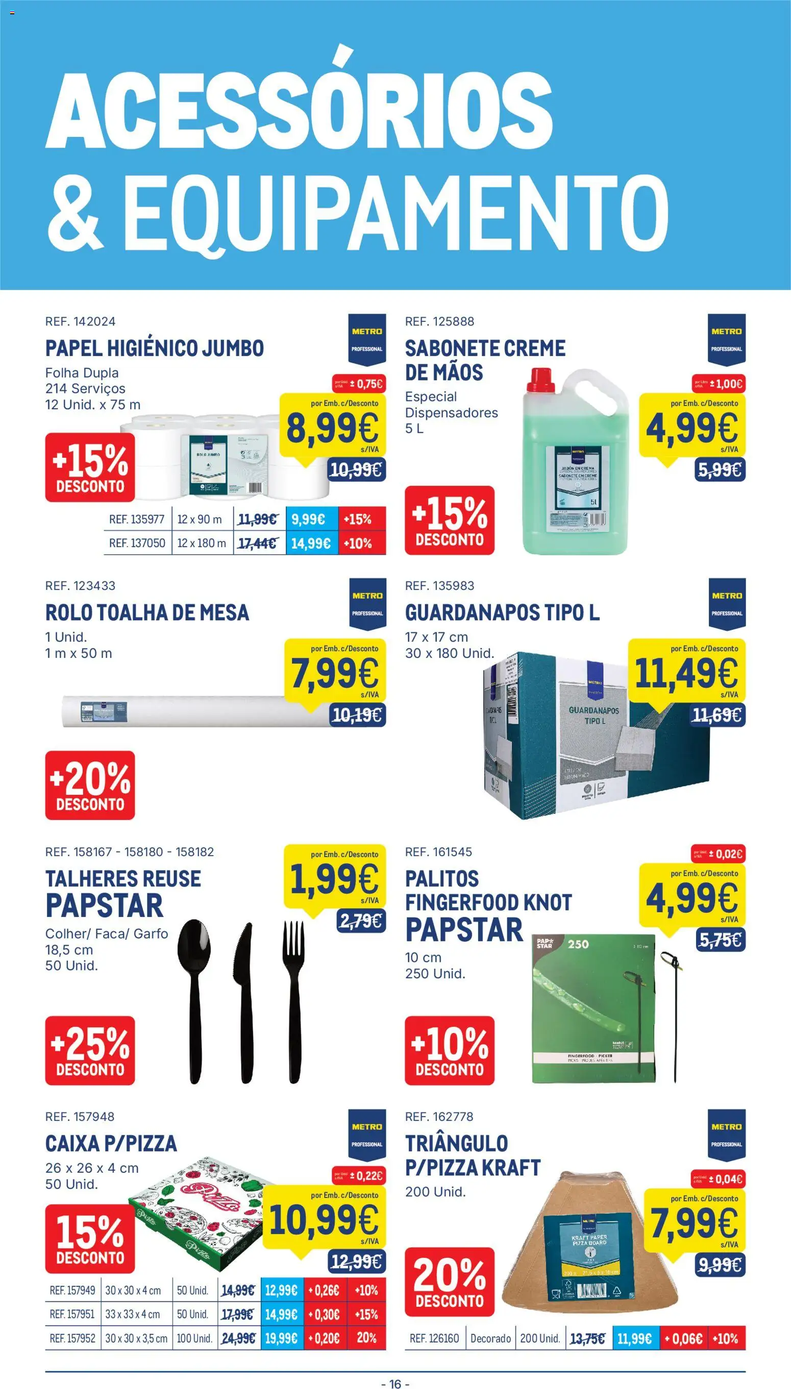 Makro folheto │ válido de 24.03.2026 | Página: 16 | Produtos: Papel higiénico, Guardanapos, Sabonete, Toalha de mesa
