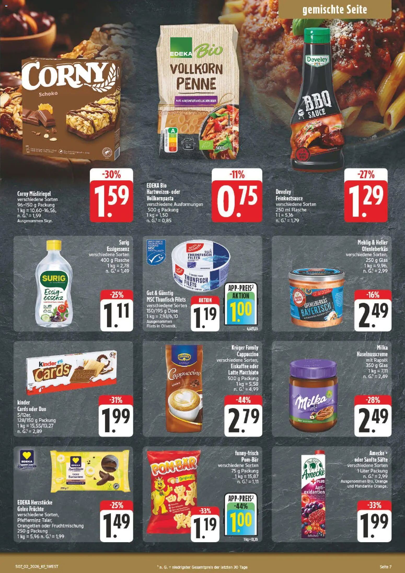 nah & gut Prospekt 	 – gültig ab 05.01.2026 | Seite: 7 | Produkte: Thunfisch, Essig, Bananen, Milka