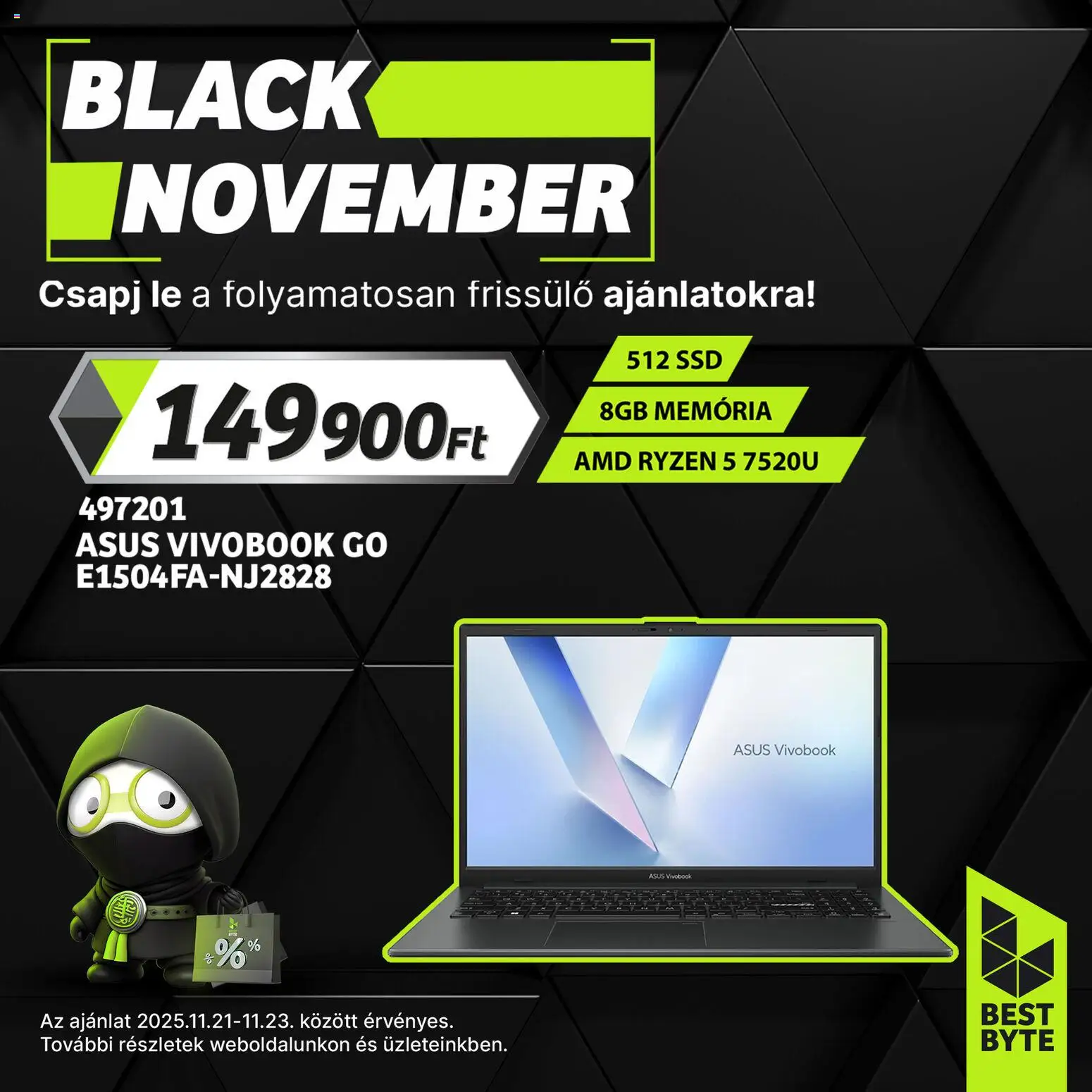 Best Byte akciós ujság - amely érvényes a következő dátumtól: 21.11.2025 | Oldal: 3 | Termékek: SSD