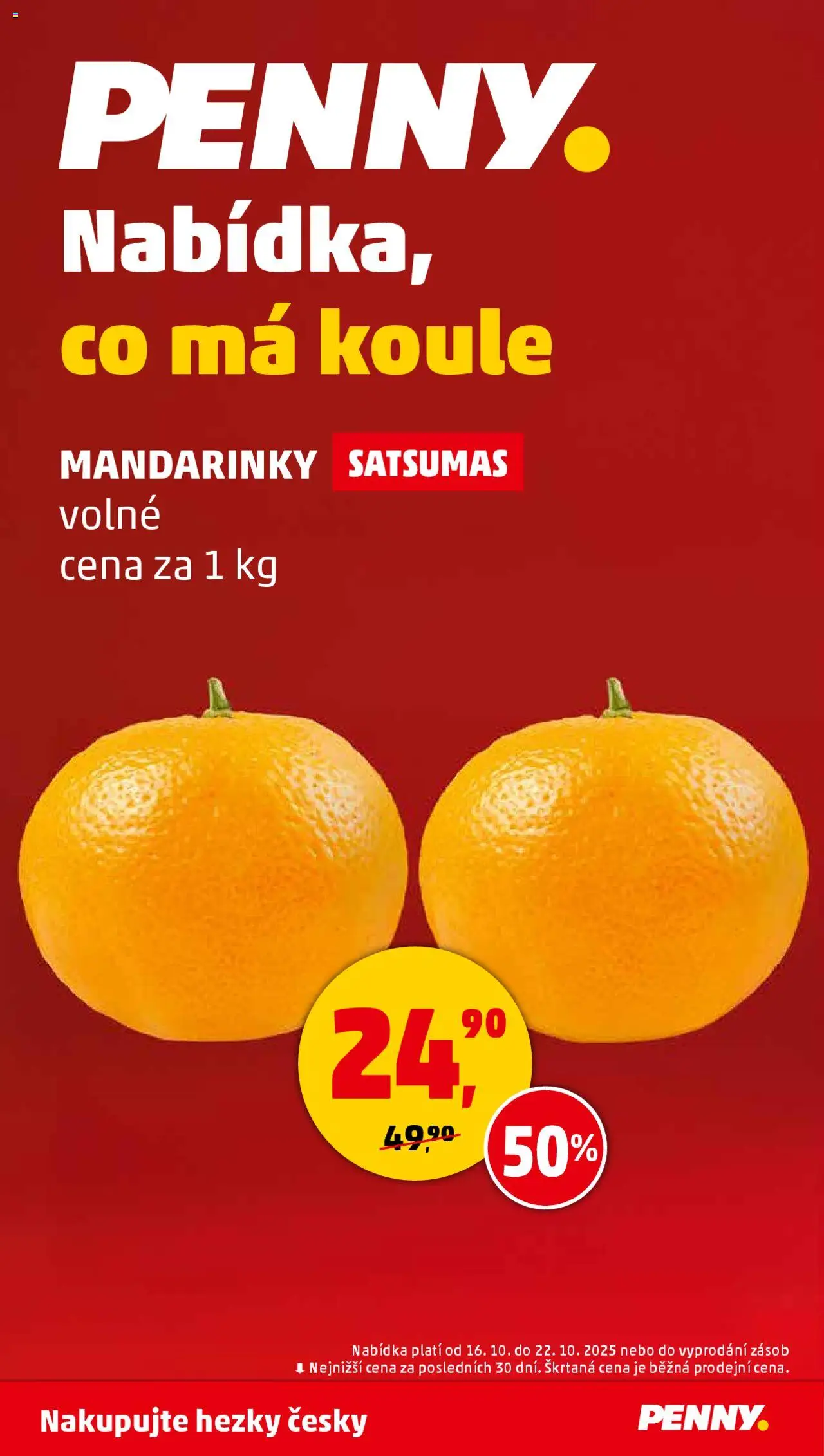 Penny Market leták - Čtvrtečník od 16.10.2025 | Strana: 29 | Produkty: Mandarinky