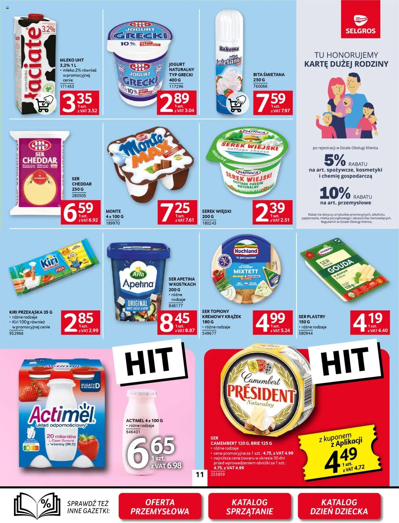 Selgros cash&carry Gazetka od 22.05.2025 | Strona: 11 | Produkty: Mleko, Śmietana, Cheddar, Ser cheddar
