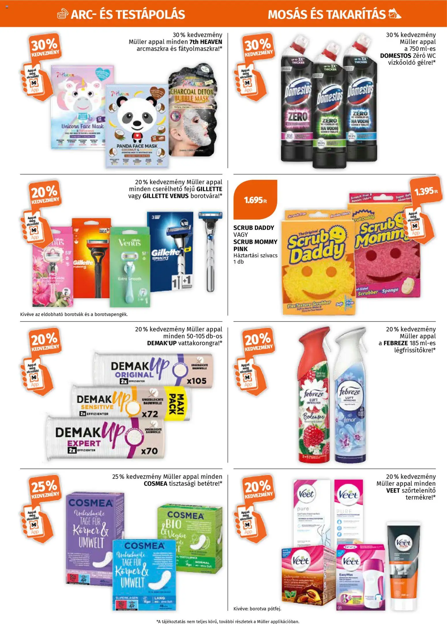 Müller akciós ujság - amely érvényes a következő dátumtól: 30.03.2026 | Oldal: 4 | Termékek: Vízkőoldó, Borotva, Szőrtelenítő, WC