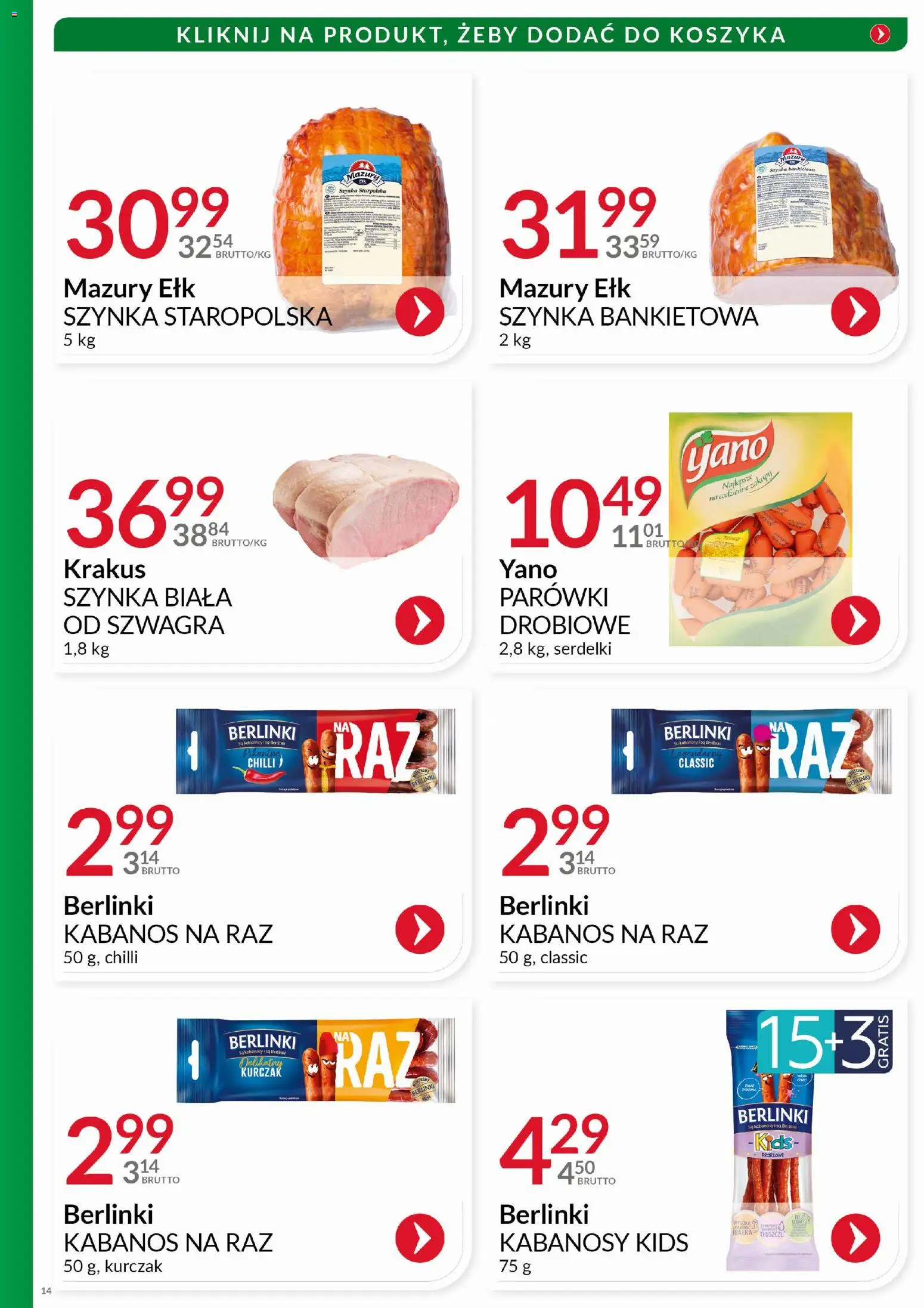 Eurocash Gazetka - Katalog Wędlin od 01.11.2025 | Strona: 14