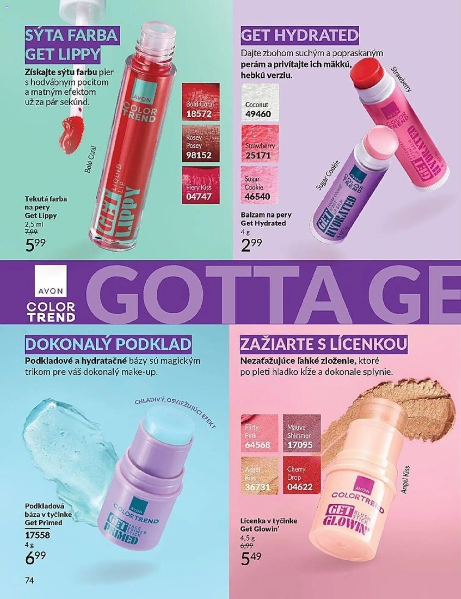 Nové Avon akcie – leták je platný od 01.02.2026 | Strana: 74 | Produkty: Lícenka