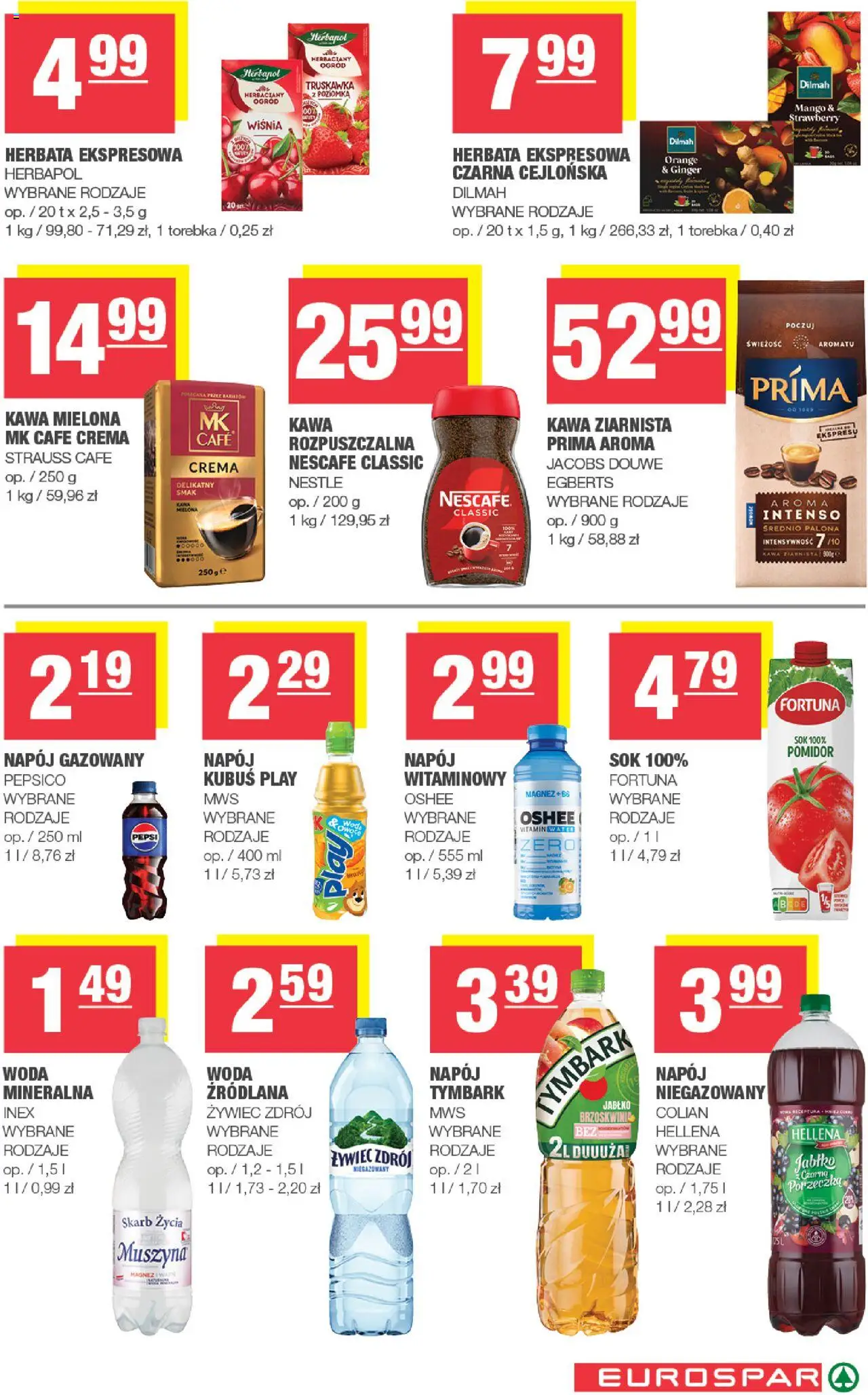 Spar Gazetka - Eurospar od 22.10.2025 | Strona: 13 | Produkty: Mango, Pepsi, Kawa, Herbata