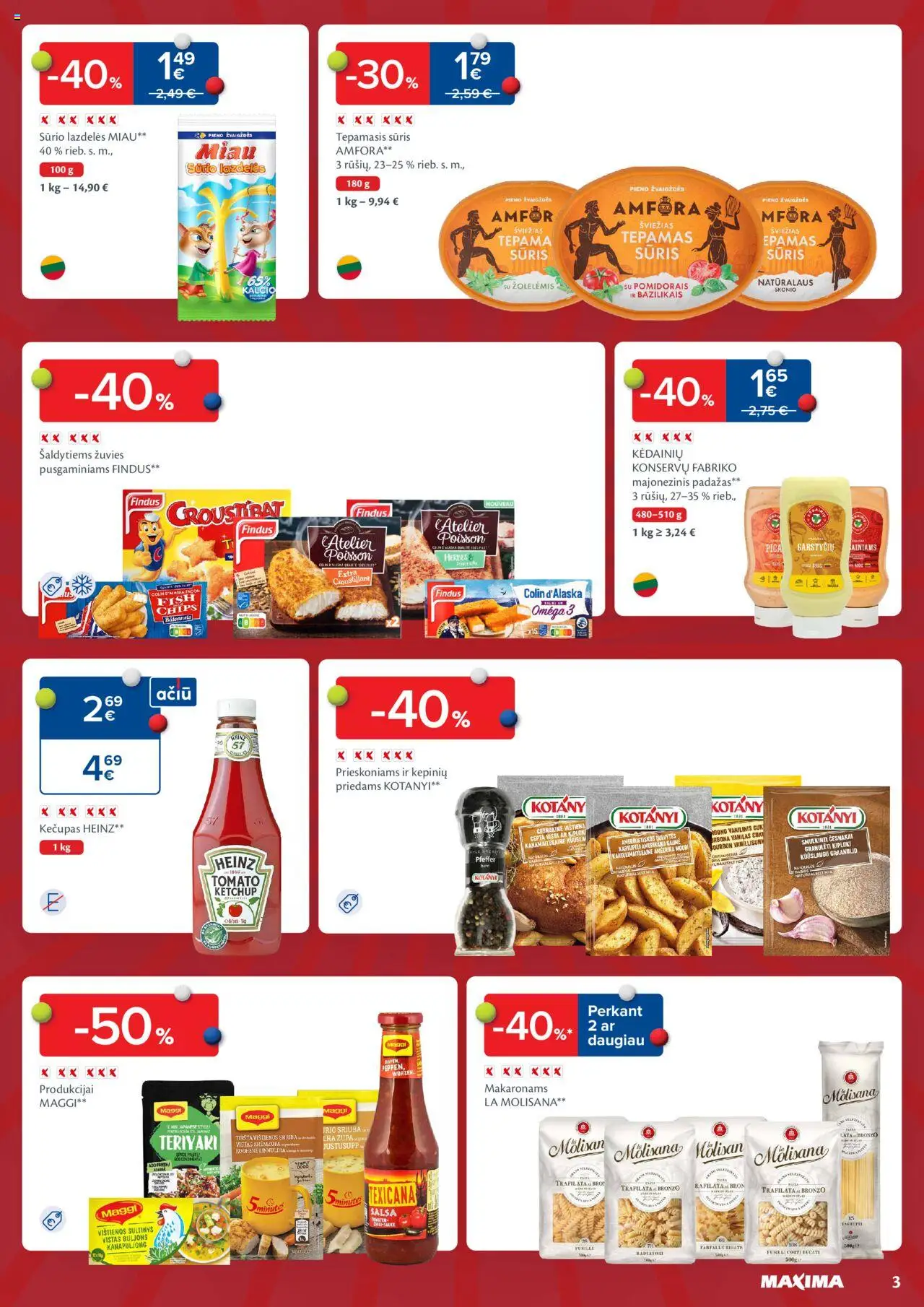 MAXIMA leidinys - Anekdotas, o ne kaina│galioja nuo 22.07.2025 | Puslapis: 3 | Prekių: Vištienos, Pica, Padažas, Kečupas
