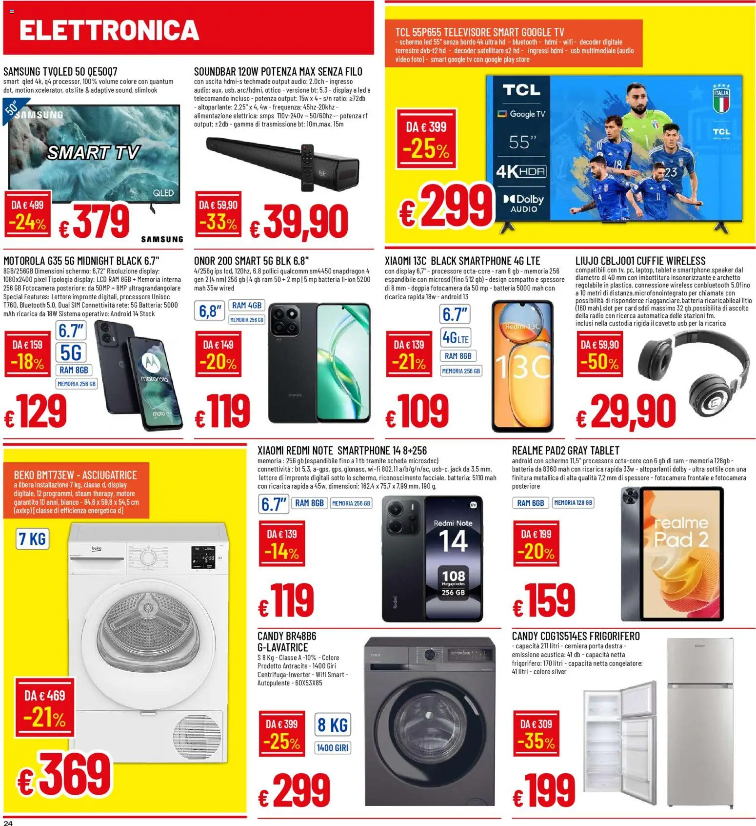 Volantino Galassia del 03.11.2025 | Pagina: 24 | Prodotti: Tablet, Cuffie, Frigorifero, Samsung