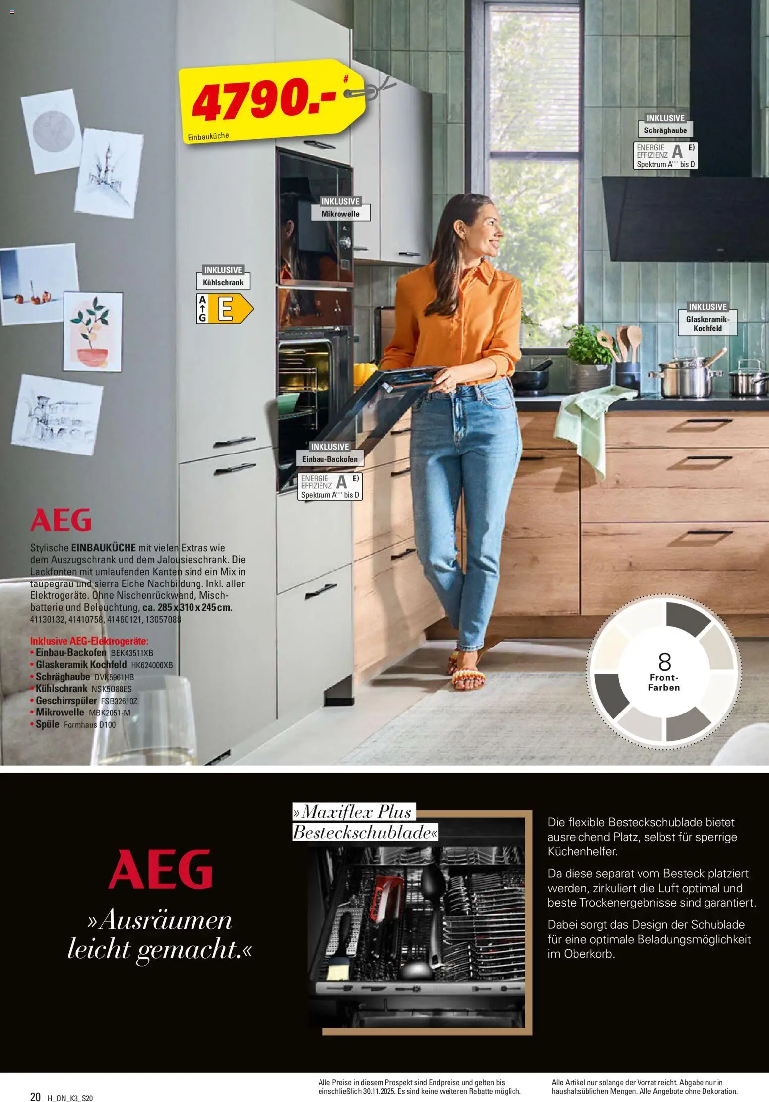 Höffner Prospekt 	 – gültig ab 03.11.2025 | Seite: 20 | Produkte: Mikrowelle, Einbauküche, Kühlschrank, Kochfeld