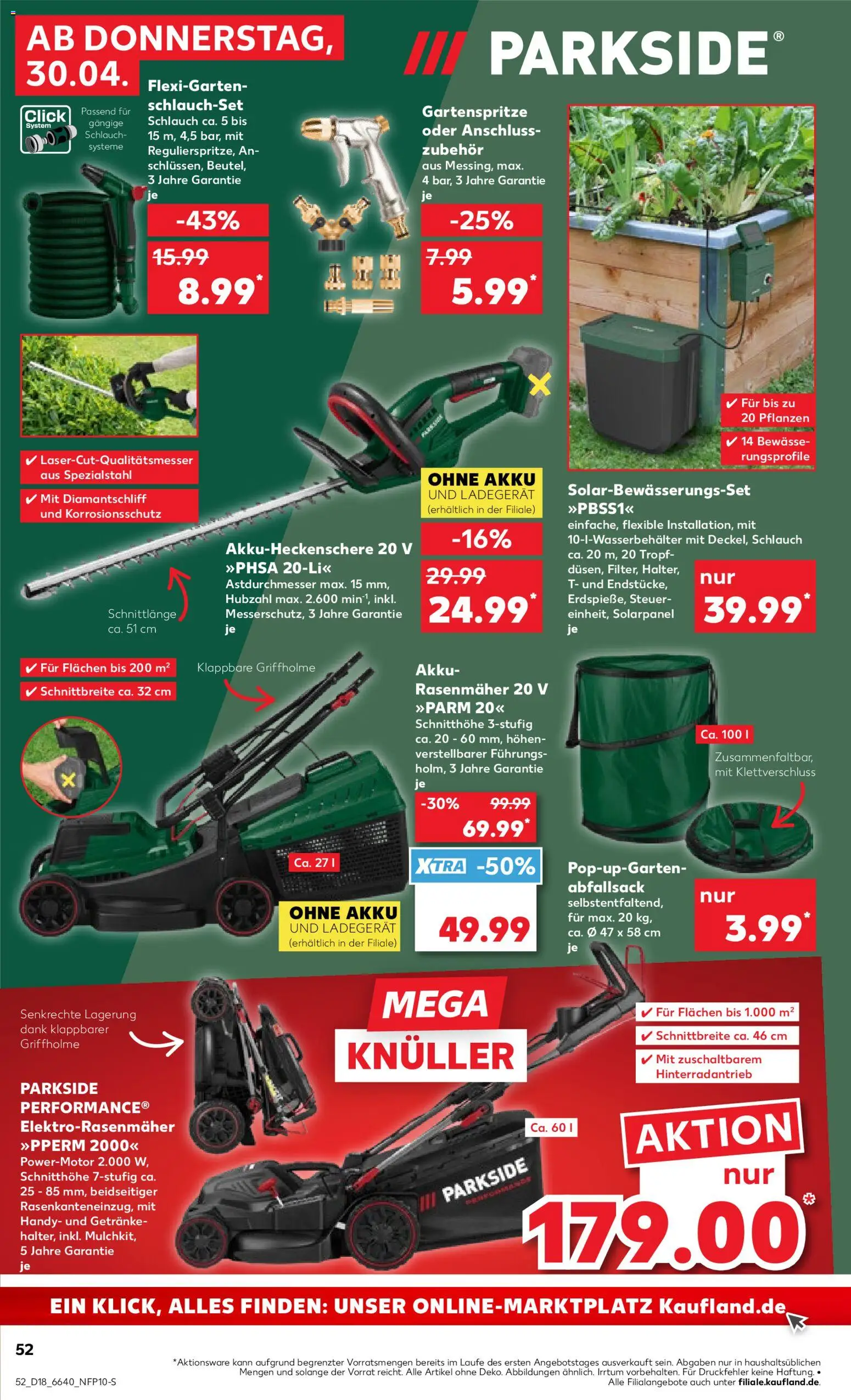 Kaufland Německo leták od 30.04.2026 | Strana: 52 | Produkty: Parkside