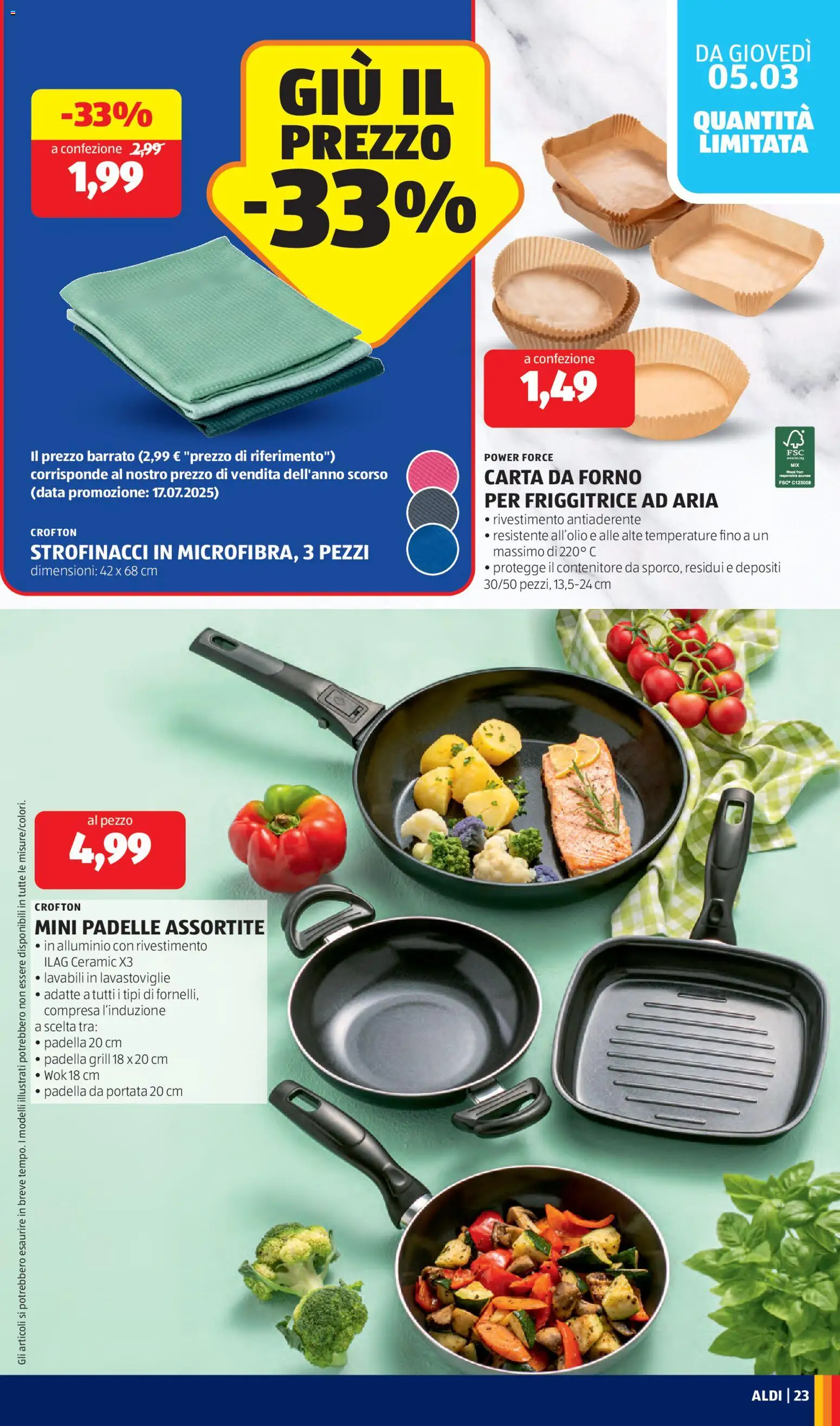 Volantino Aldi del 02.03.2026 | Pagina: 23 | Prodotti: Lavastoviglie, Data, Contenitore, Alluminio