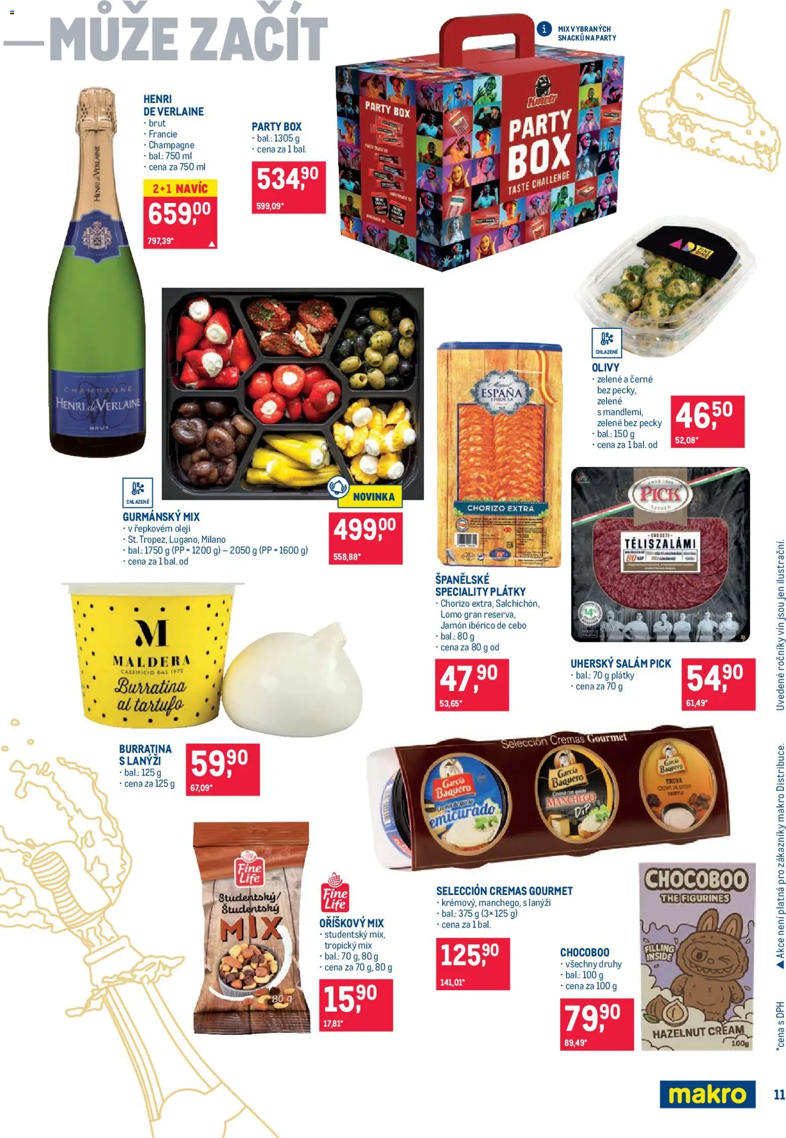 Makro leták - Pro milovníky jídla od 17.12.2025 | Strana: 11 | Produkty: Box, Salám, Jamon, Crema