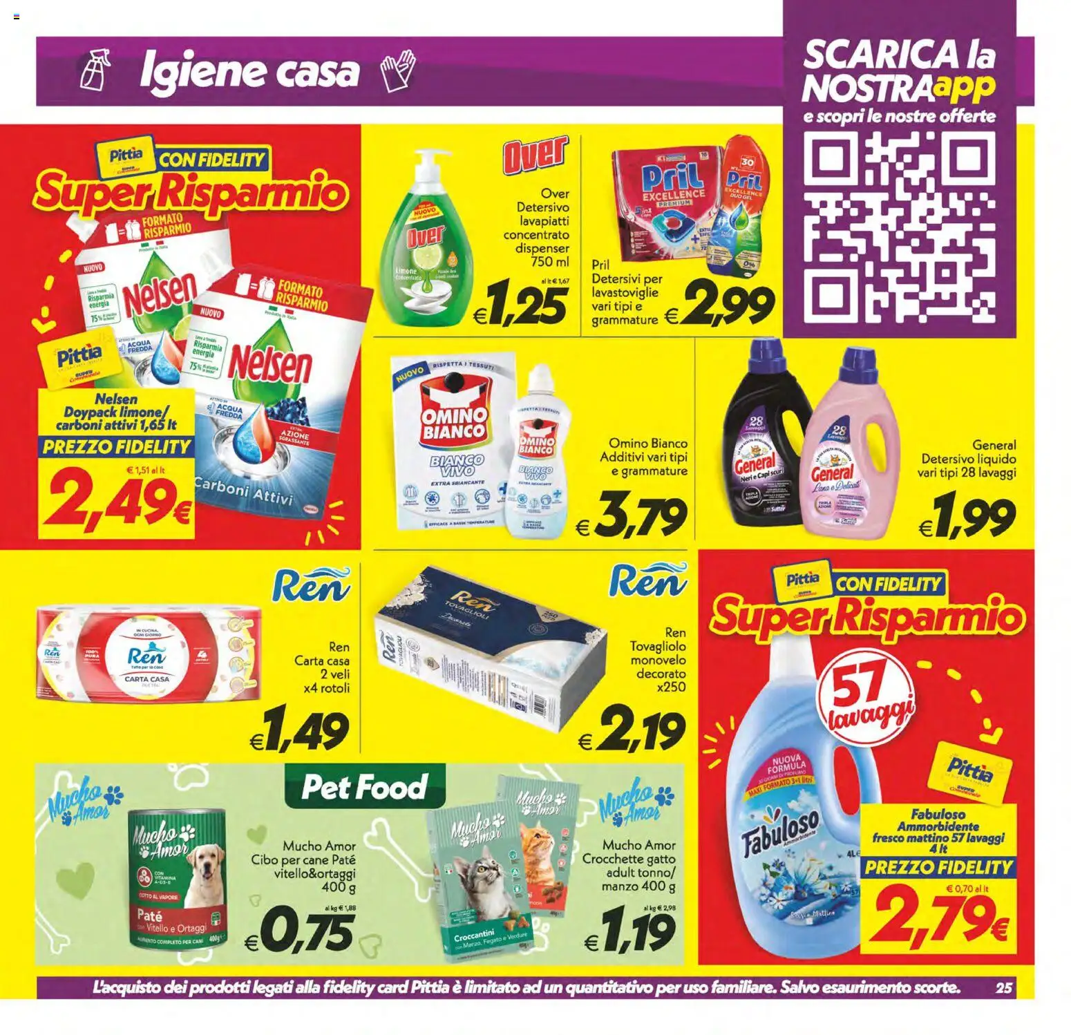 Volantino SuperConveniente del 06.03.2026 | Pagina: 25 | Prodotti: Paté, Ammorbidente, Lavastoviglie, Vitello