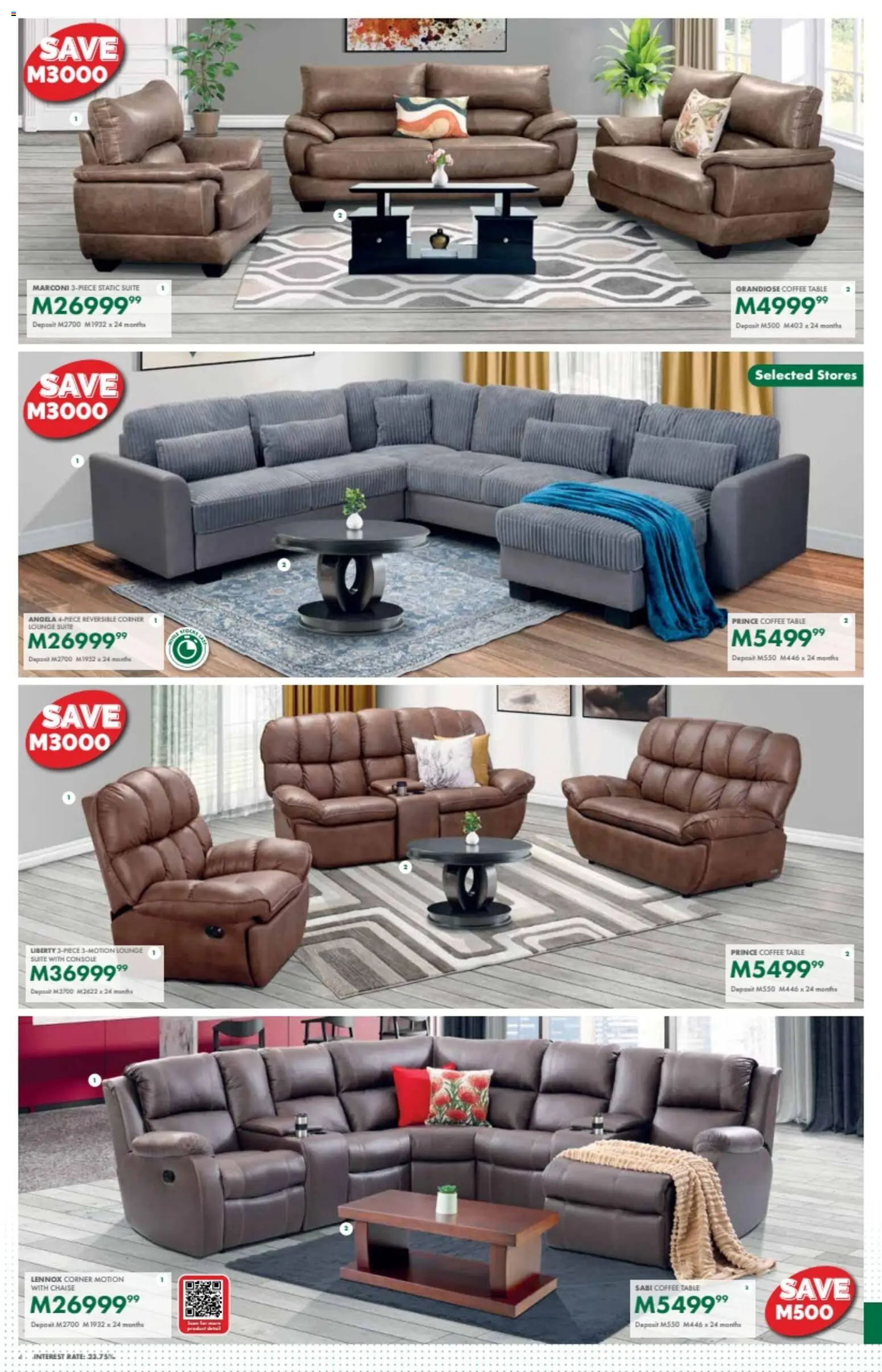 New Beares catalogue – valid from 23.02.2026 | Page: 4 | Products: Coffee table, Table, Lounge suite, Chaise