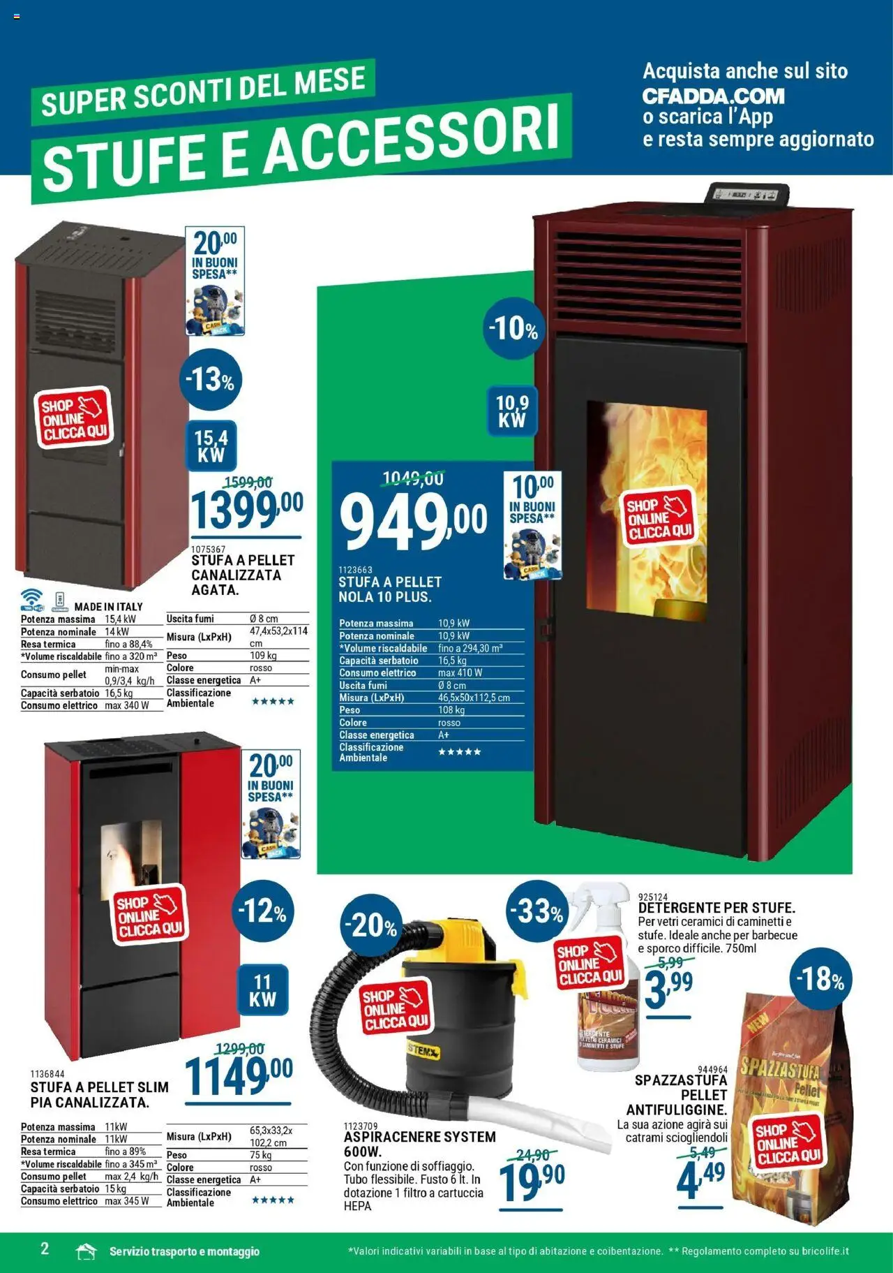 Volantino CFadda del 02.10.2025 | Pagina: 2 | Prodotti: Pellet, Detergente, Stufa, Tubo