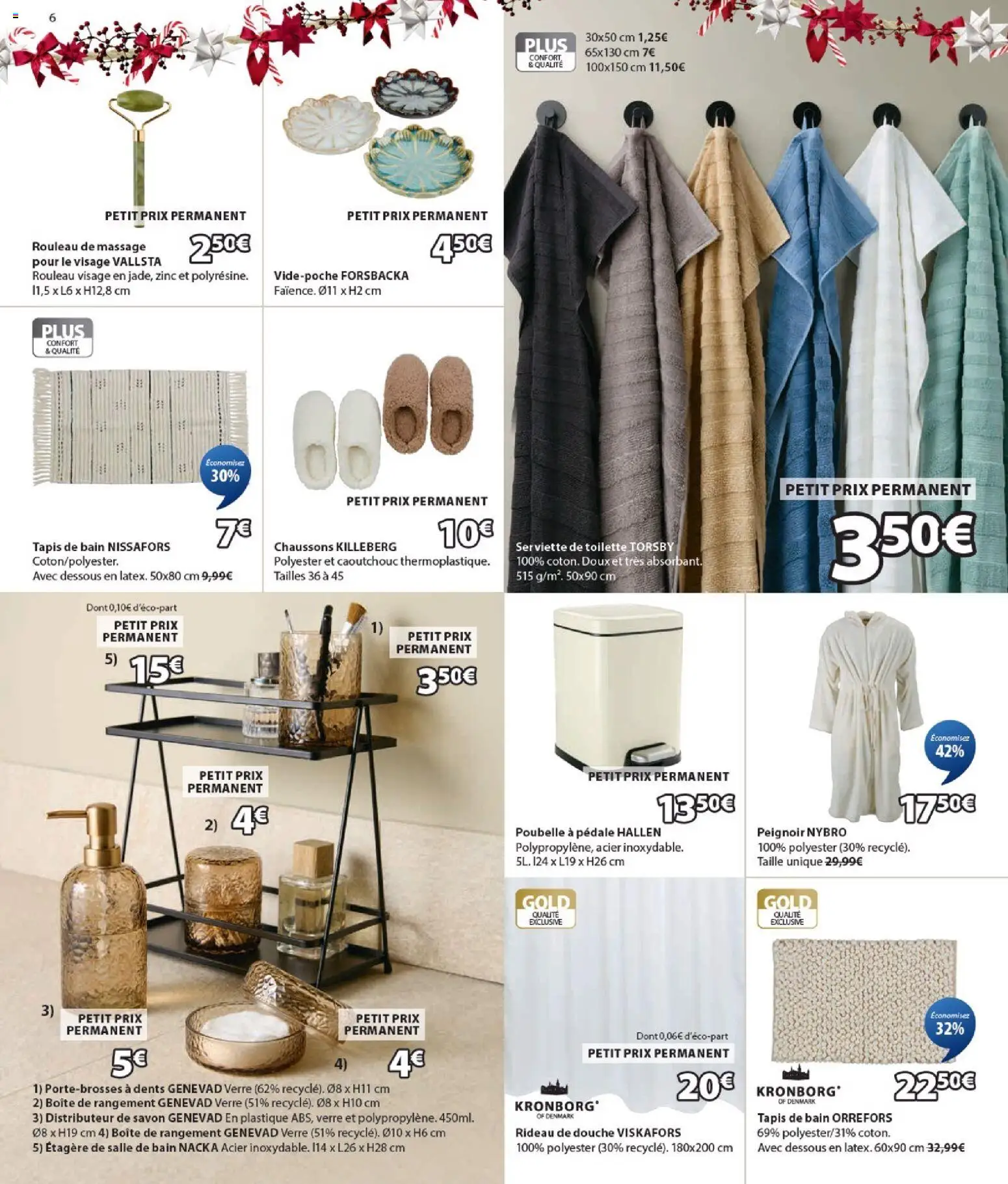 {H1} | Page: 6 | Produits: Peignoir, Savon, Chaussons, Rideau