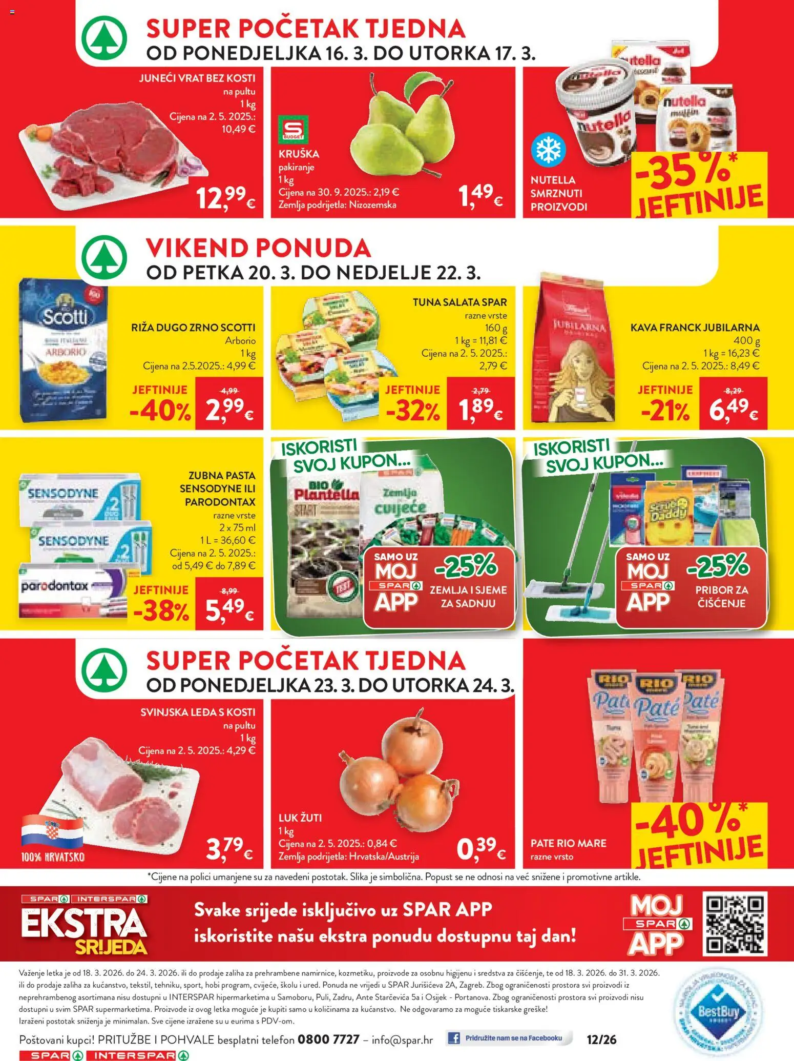 Spar katalog | vrijedi od 18.03.2026 | Stranica: 33 | Proizvodi: Nutella, Sensodyne, Tuna, Parodontax