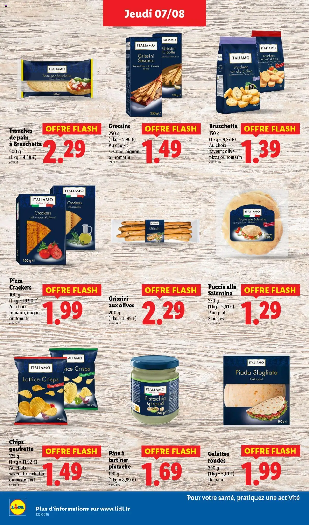  | Page: 26 | Produits: Crackers, Pesto vert, Pâte à tartiner, Oignon
