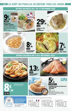 E.Leclerc - Prévisualisation de FILET DE SAUMON DÉSARÊTÉ(5)(6)(8), Filet de saumon désarêté valide à partir de 02.12.2025 | Page: 24