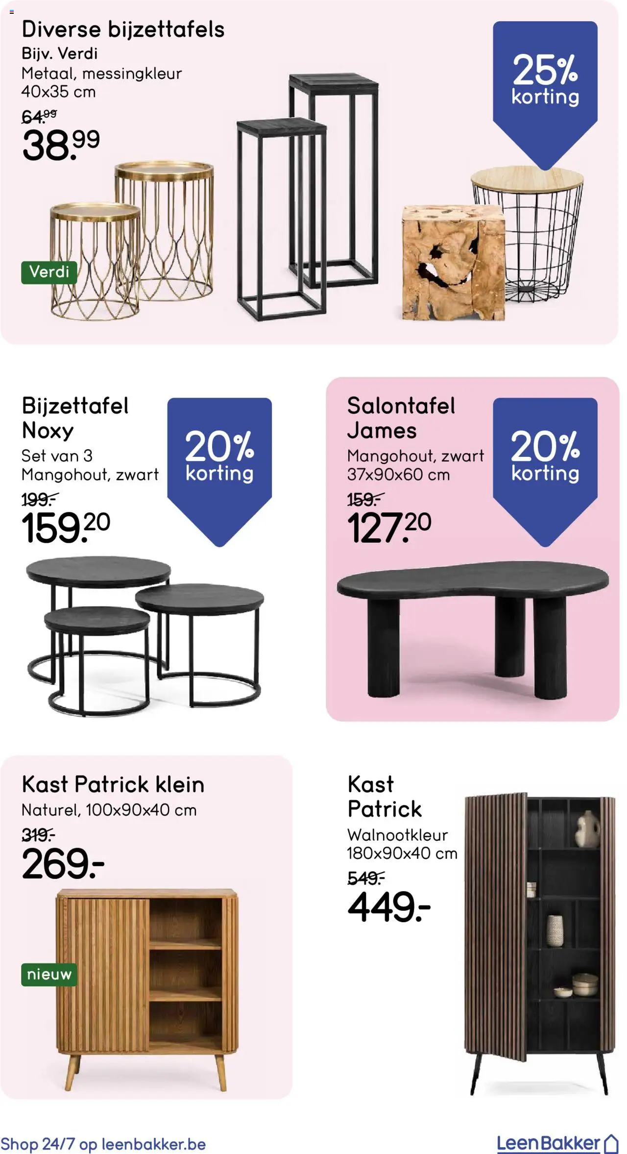  | Pagina: 16 | Producten: Kast, Bijzettafels