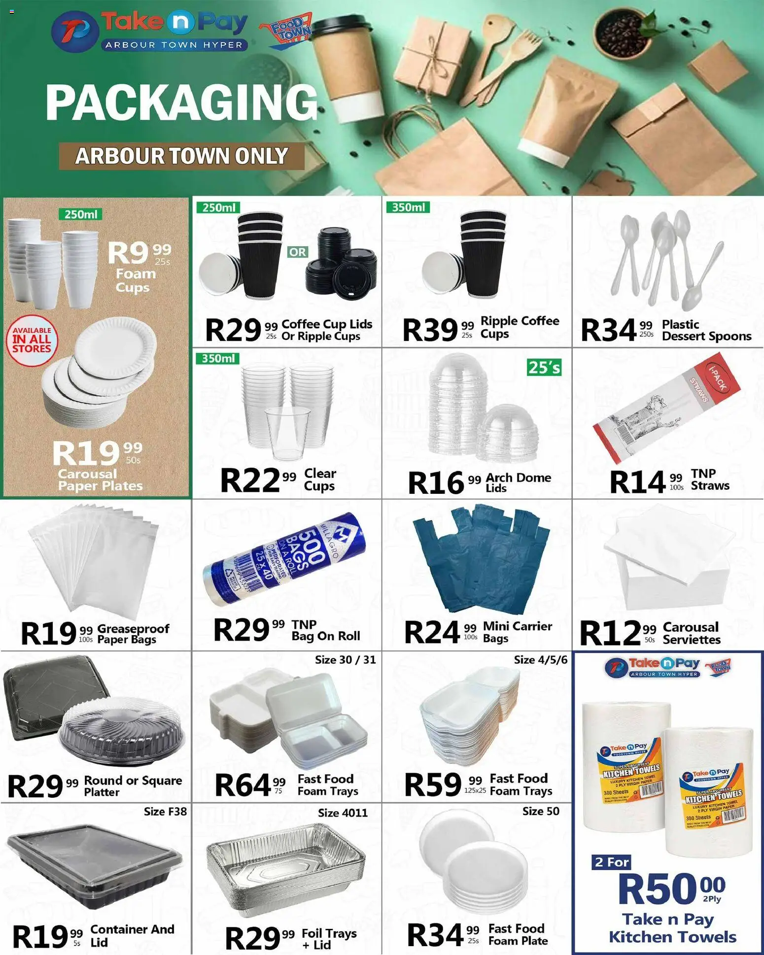 New Take n Pay catalogue – valid from 20.04.2026 | Page: 41 | Products: Towel, Coffee, Foam, Paper plates