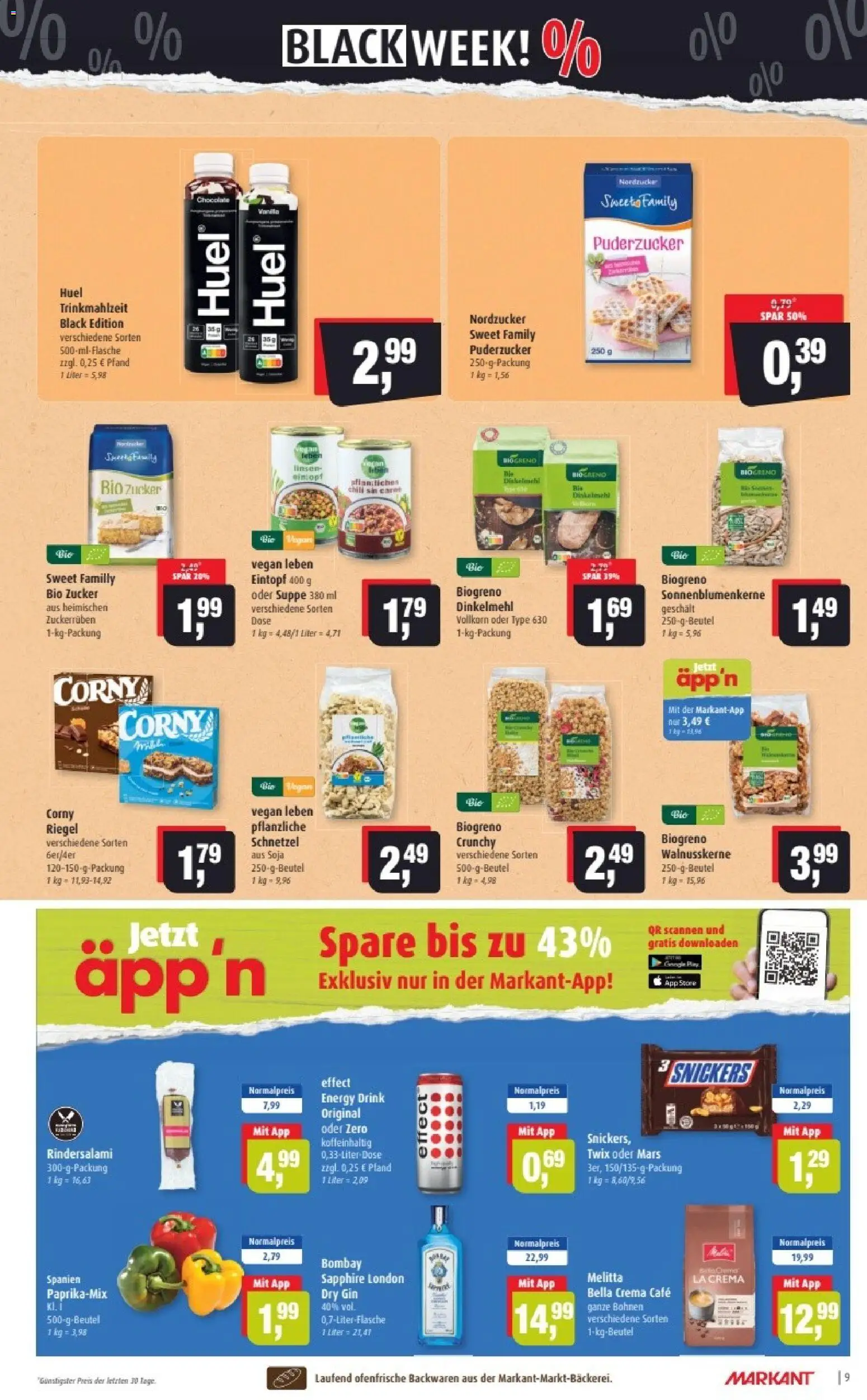 Markant - Black Friday – gültig ab 24.11.2025 | Seite: 9 | Produkte: Energy, Ofenfrische, Snickers, Twix