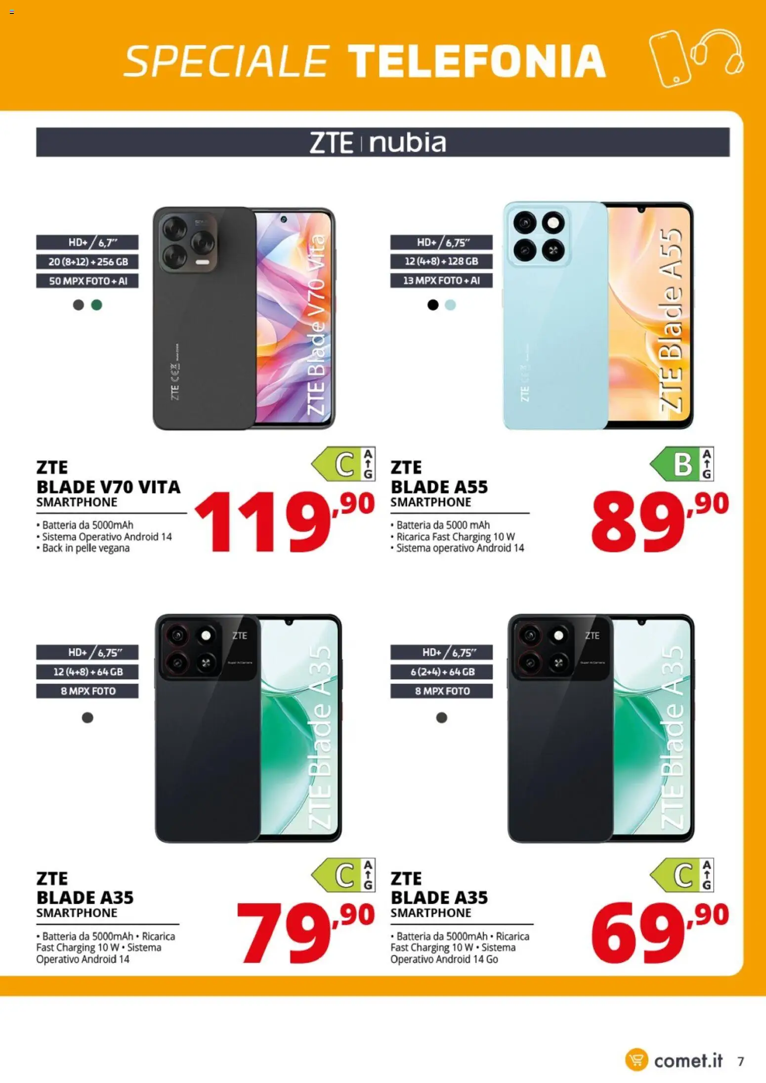 Volantino Comet del 06.03.2026 | Pagina: 7 | Prodotti: Smartphone, Batteria