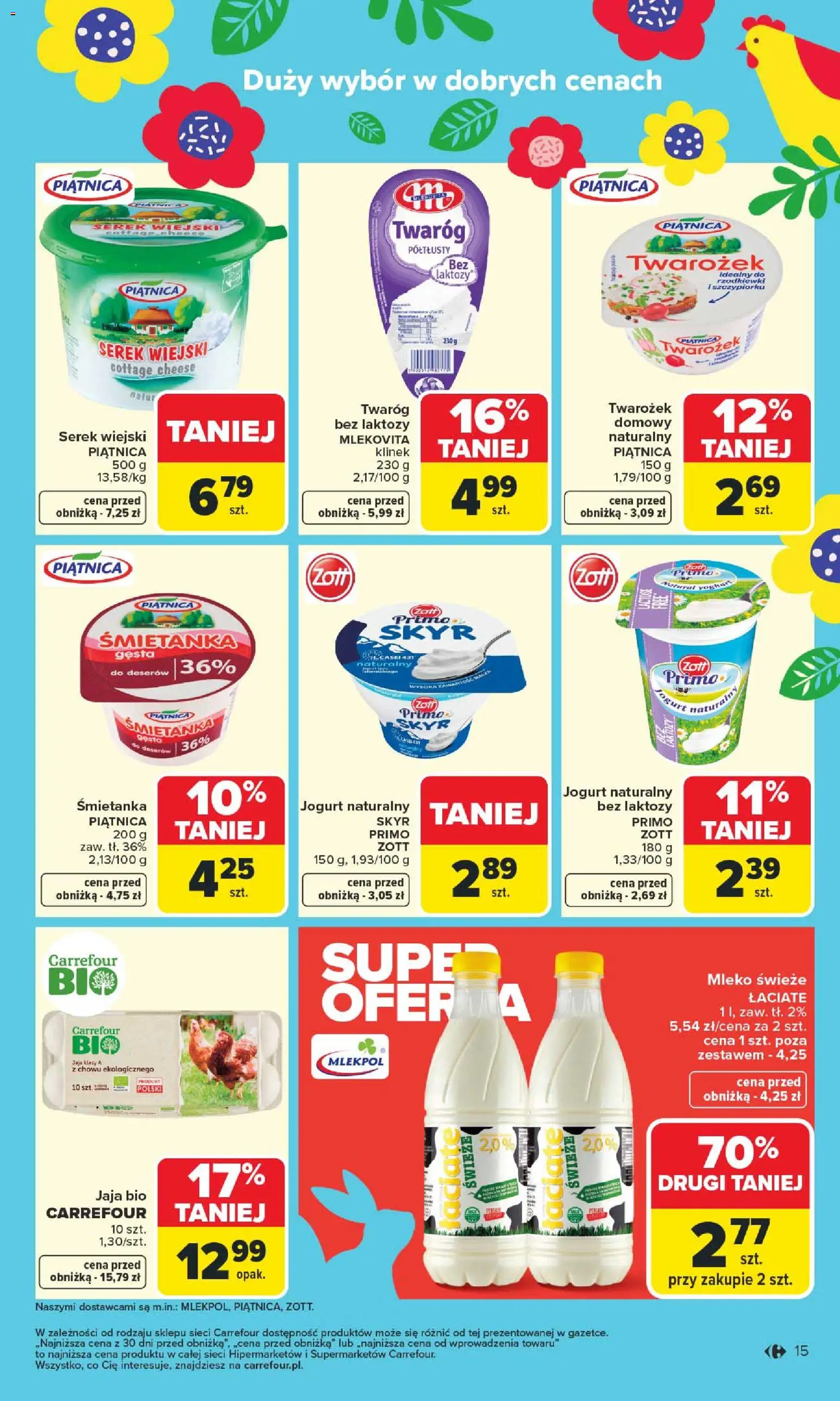 Carrefour gazetka od 09.03.2026 | Strona: 17 | Produkty: Jogurt naturalny, Mleko, Jogurt, Twaróg