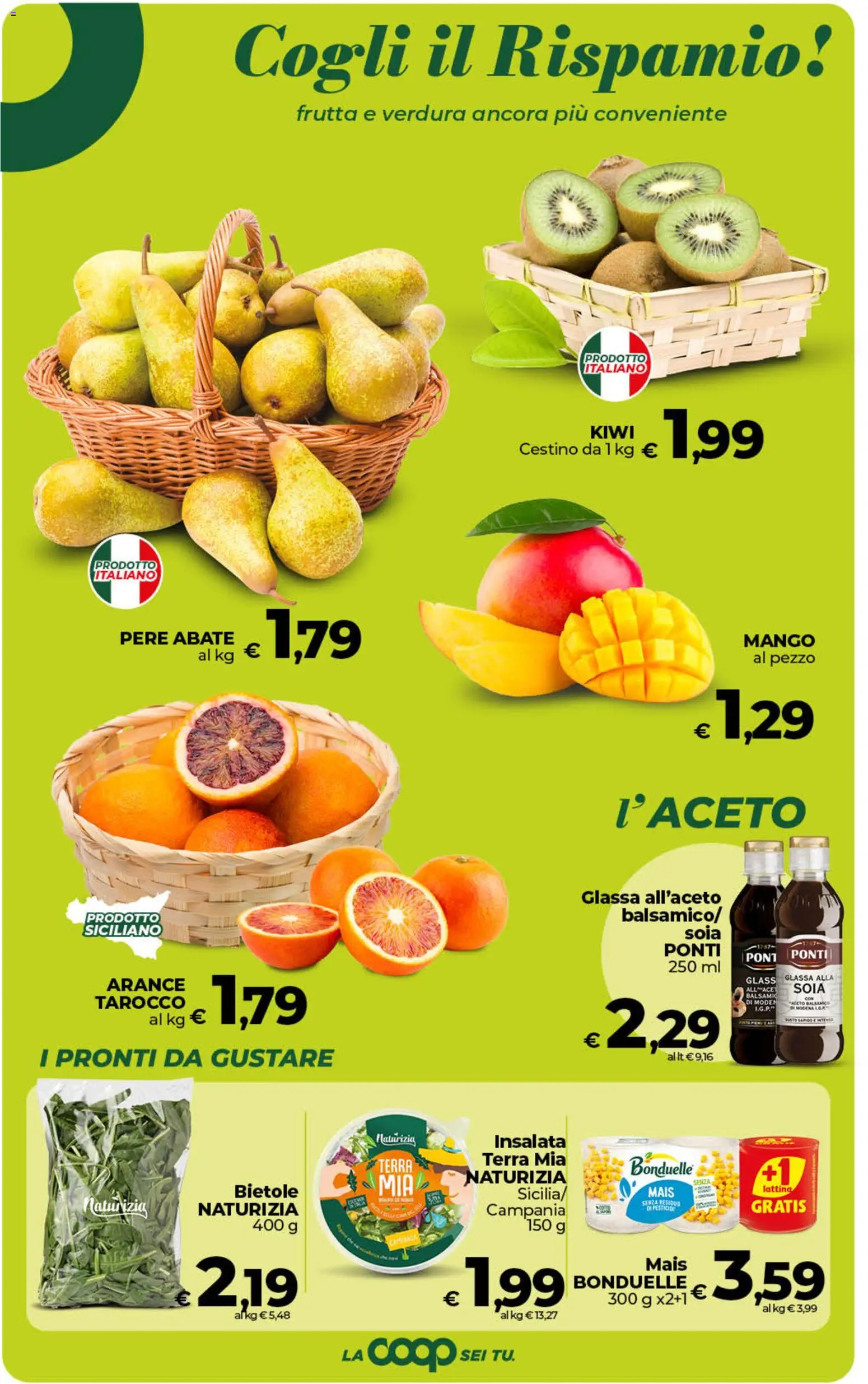 Volantino COOP del 24.02.2026 | Pagina: 17 | Prodotti: Mango, Mais, Glassa, Terra