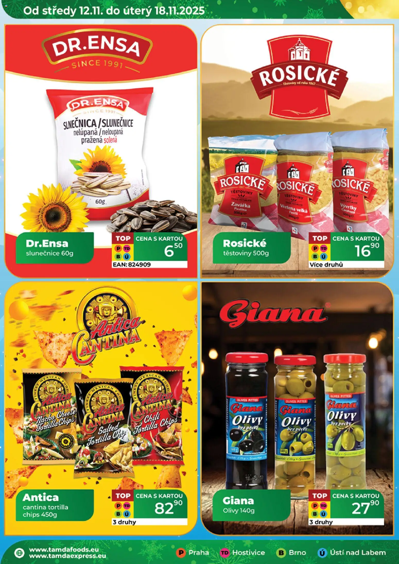 Tamda Foods leták od 12.11.2025 | Strana: 12 | Produkty: Tortilla chips, Těstoviny, Tortilla, Olivy