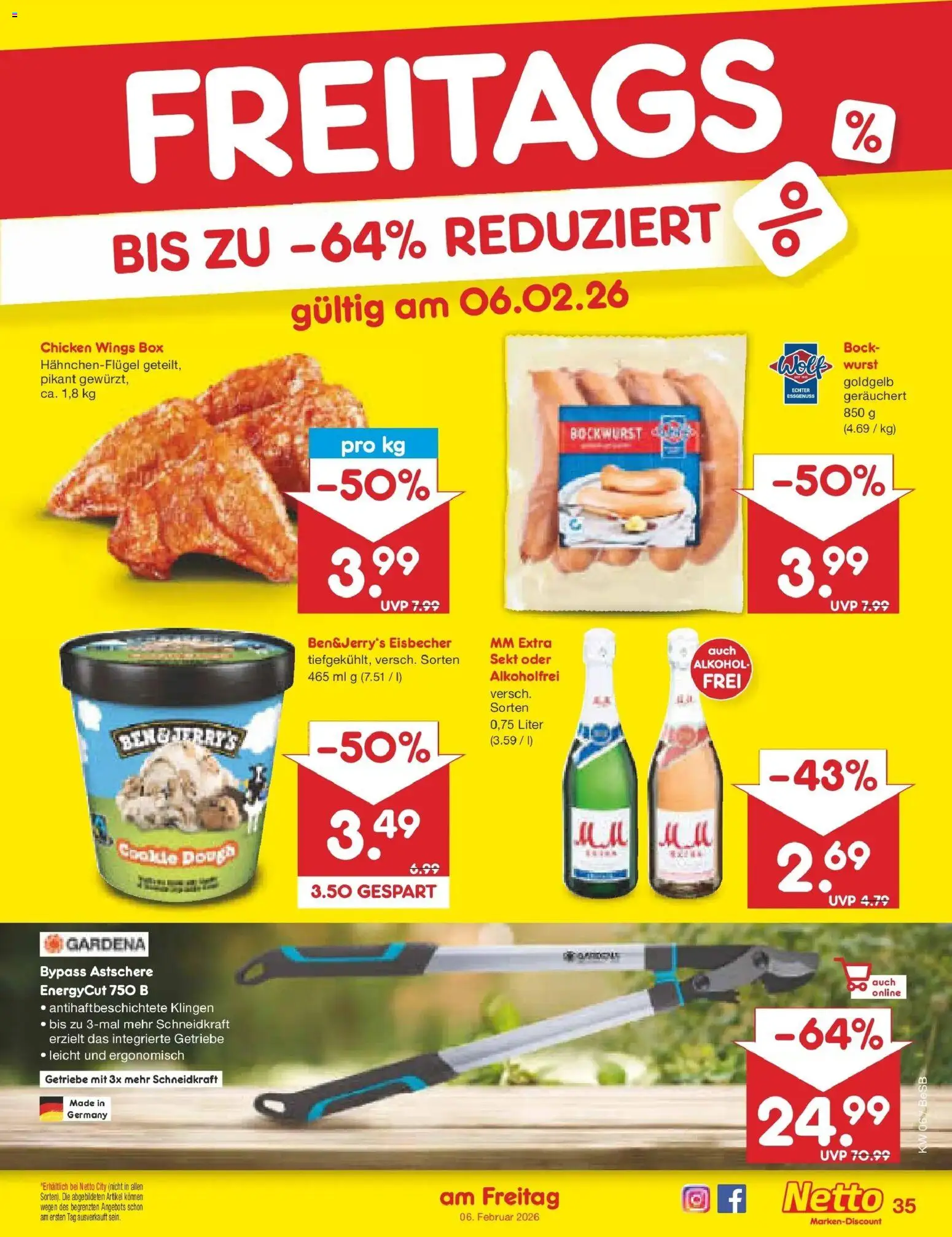 Netto Marken-Discount prospekt Kremmen	 – gültig ab 02.02.2026 | Seite: 47 | Produkte: Bockwurst, Sekt, Box, Wurst