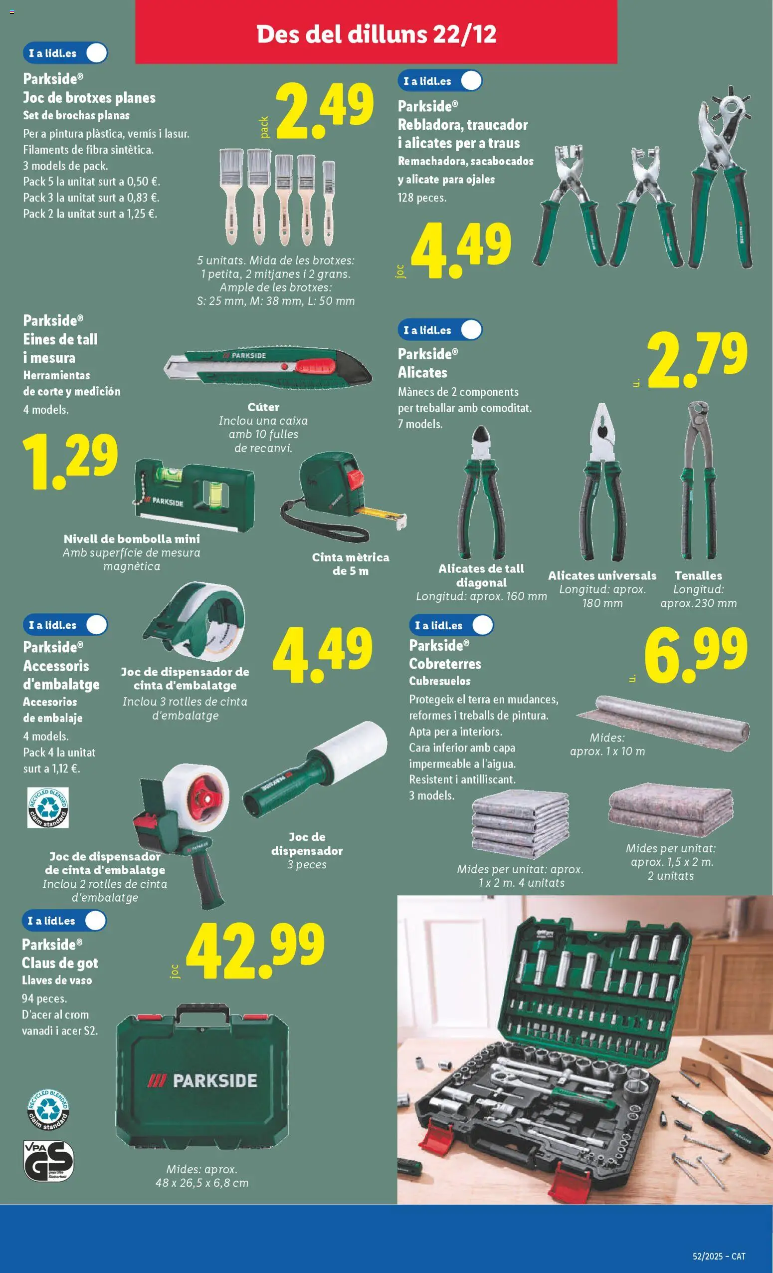 Lidl folleto de bazar │ válido desde el 22.12.2025 | Página: 11 | Productos: Set de brochas, Dispensador, Cúter
