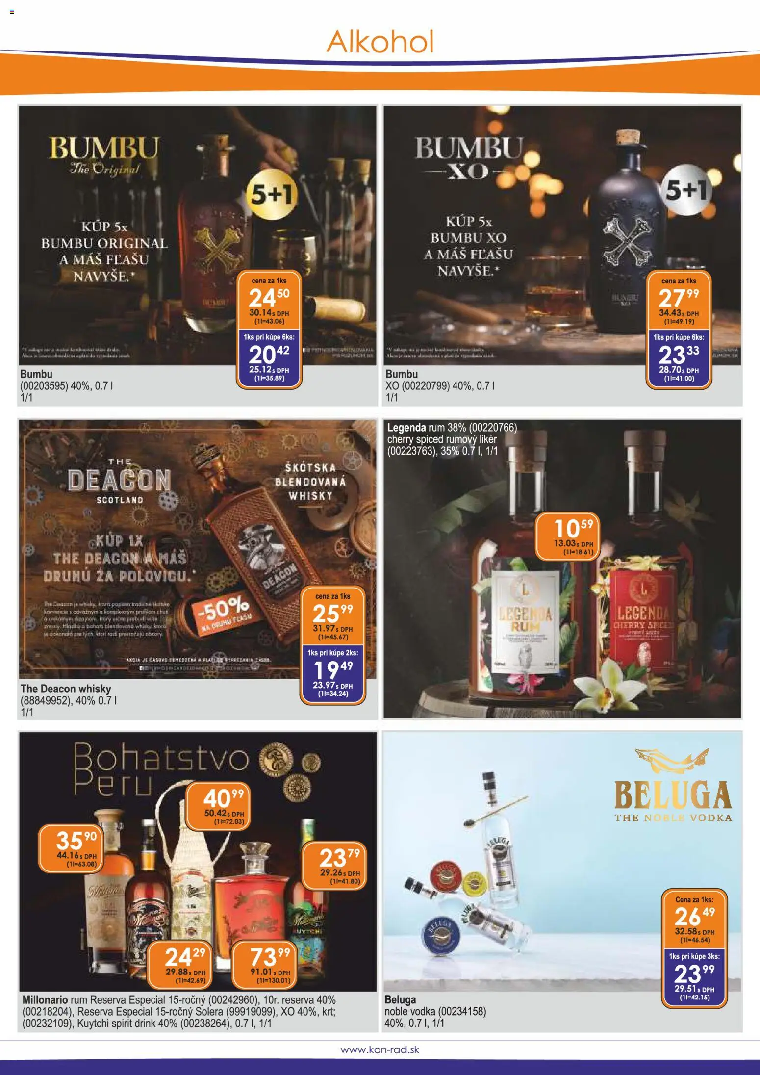 Nové KON - RAD akcie – leták je platný od 01.12.2025 | Strana: 15 | Produkty: Vodka, Whisky, Alkohol, Rum