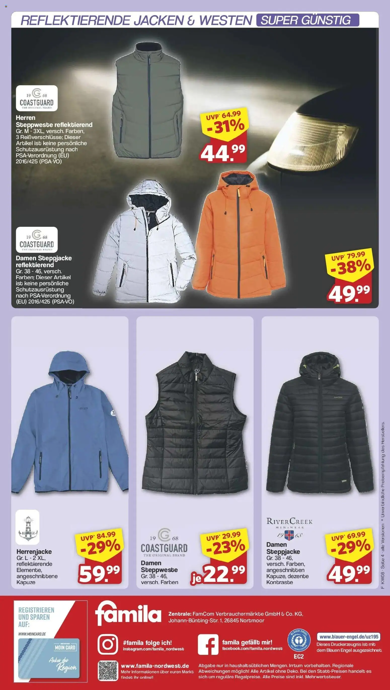 Famila Nordwest - Famila: Einleger – gültig ab 15.02.2026 | Seite: 4 | Produkte: Steppweste, Steppjacke